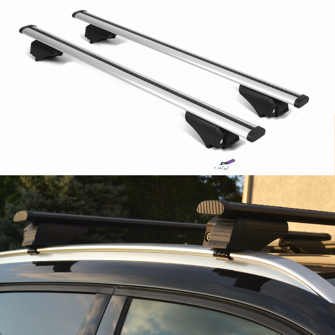 ERKUL Universal Roof Rack Cross Bars Fits Flush Roof Rail for Cars & SUVs Models