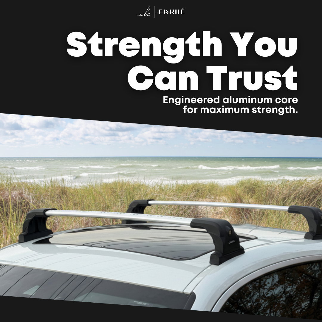 220 lbs Roof Rack Crossbars for Mercedes-Benz EQE 2023-2026 - Black