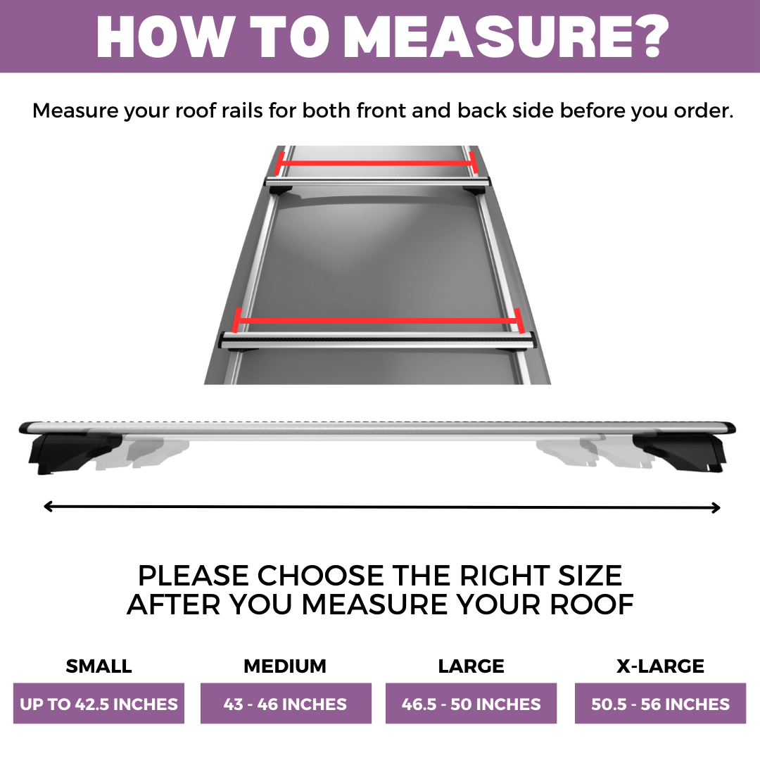 ERKUL Universal Roof Rack Cross Bars Fits Flush Roof Rail for Cars & SUVs Models
