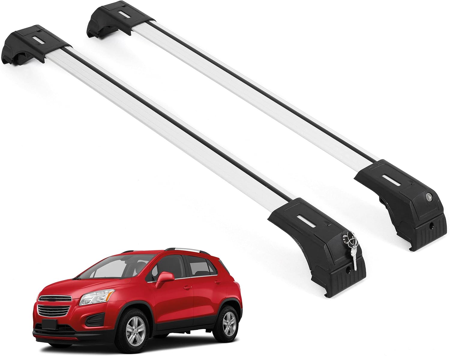 Fits Chevrolet Trax 2013-2022 with Flush Rails 2PCS Roof Rack Cross Bars 165 LBS