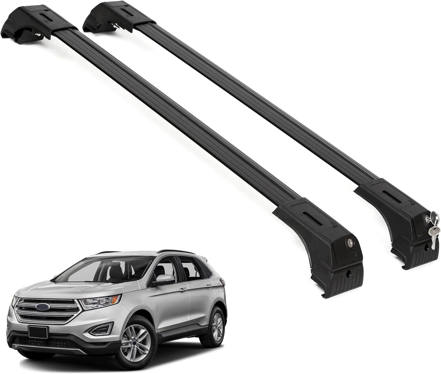 Fits Ford Edge 2015-2024 with Factory Rails 2PCS Roof Rack Cross Bars 165 LBS