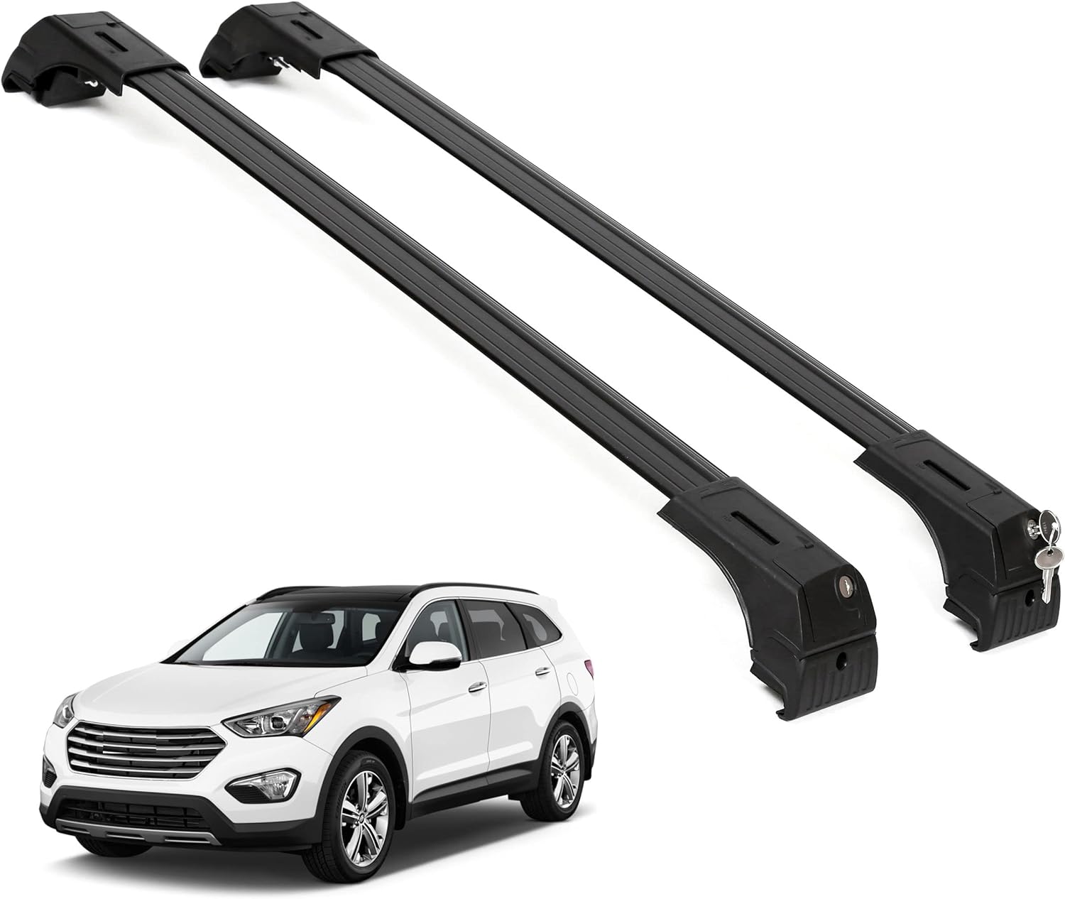 Fits Hyundai Santa Fe 2013-2018 with Factory Rails Roof Rack Cross Bars 165 LBS