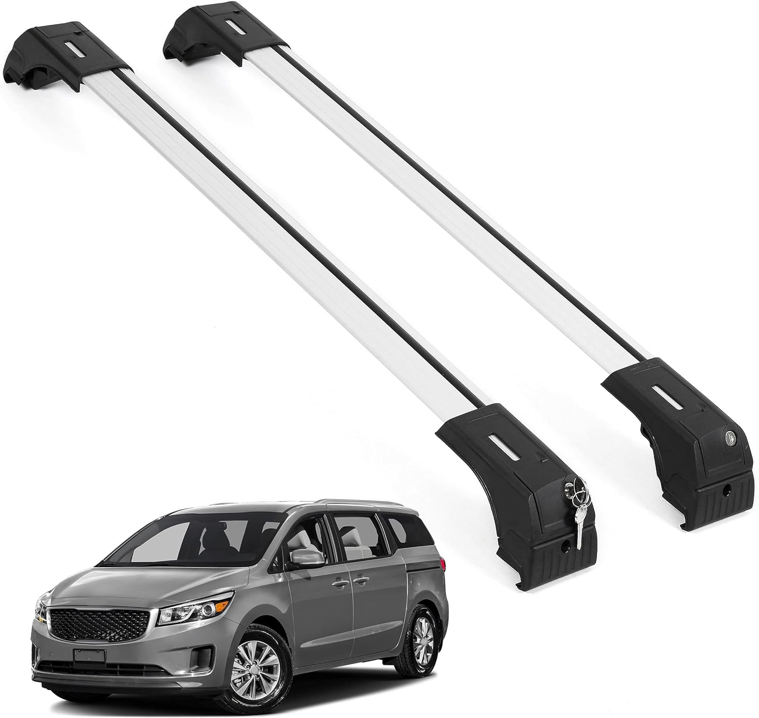 Fits Kia Sedona 2015-2021 with Factory Rails 2PCS Roof Rack Cross Bars 165 LBS