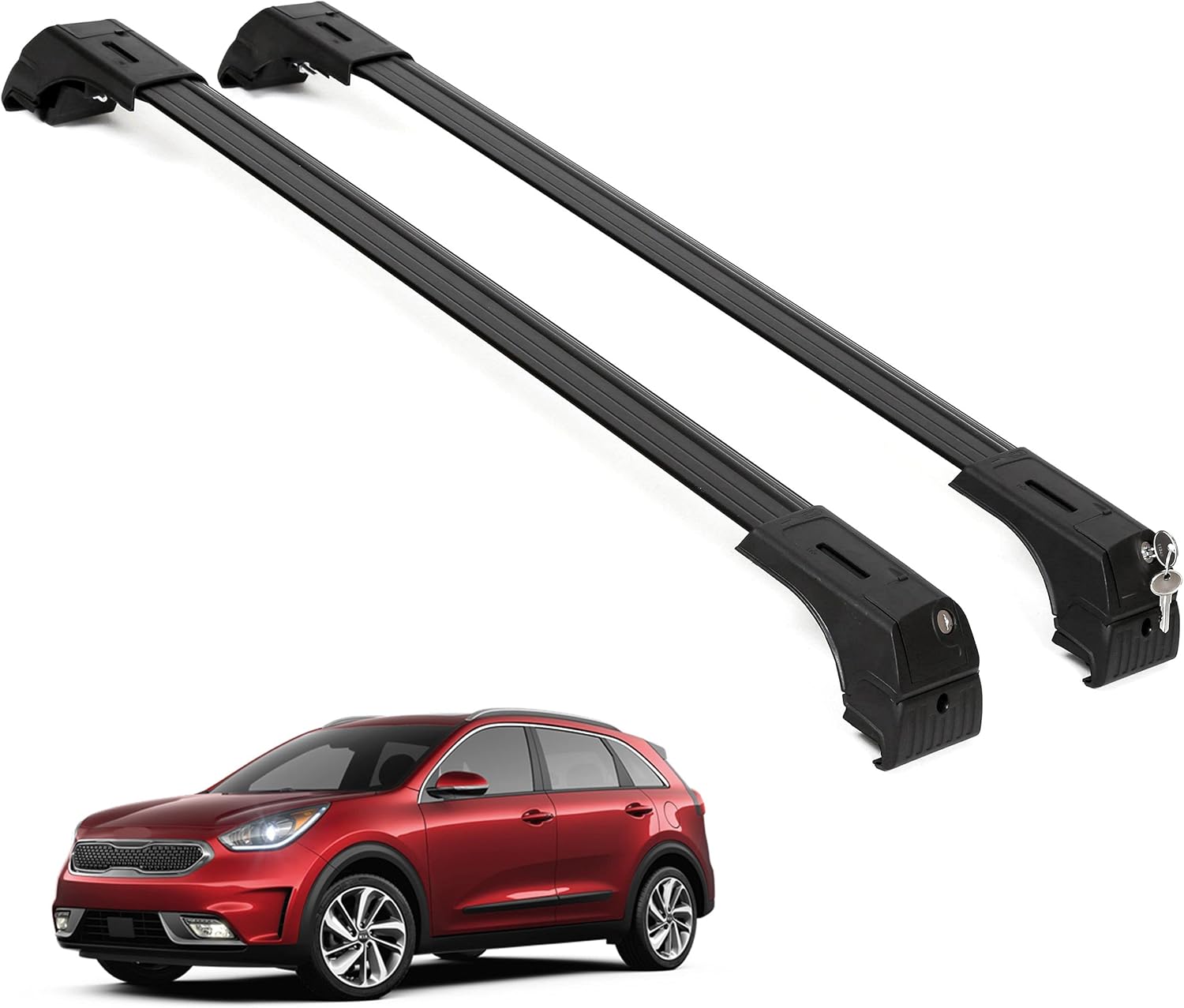 Fits Kia Niro 2016-2022 with Factory Rails 2PCS Roof Rack Cross Bars 165 LBS