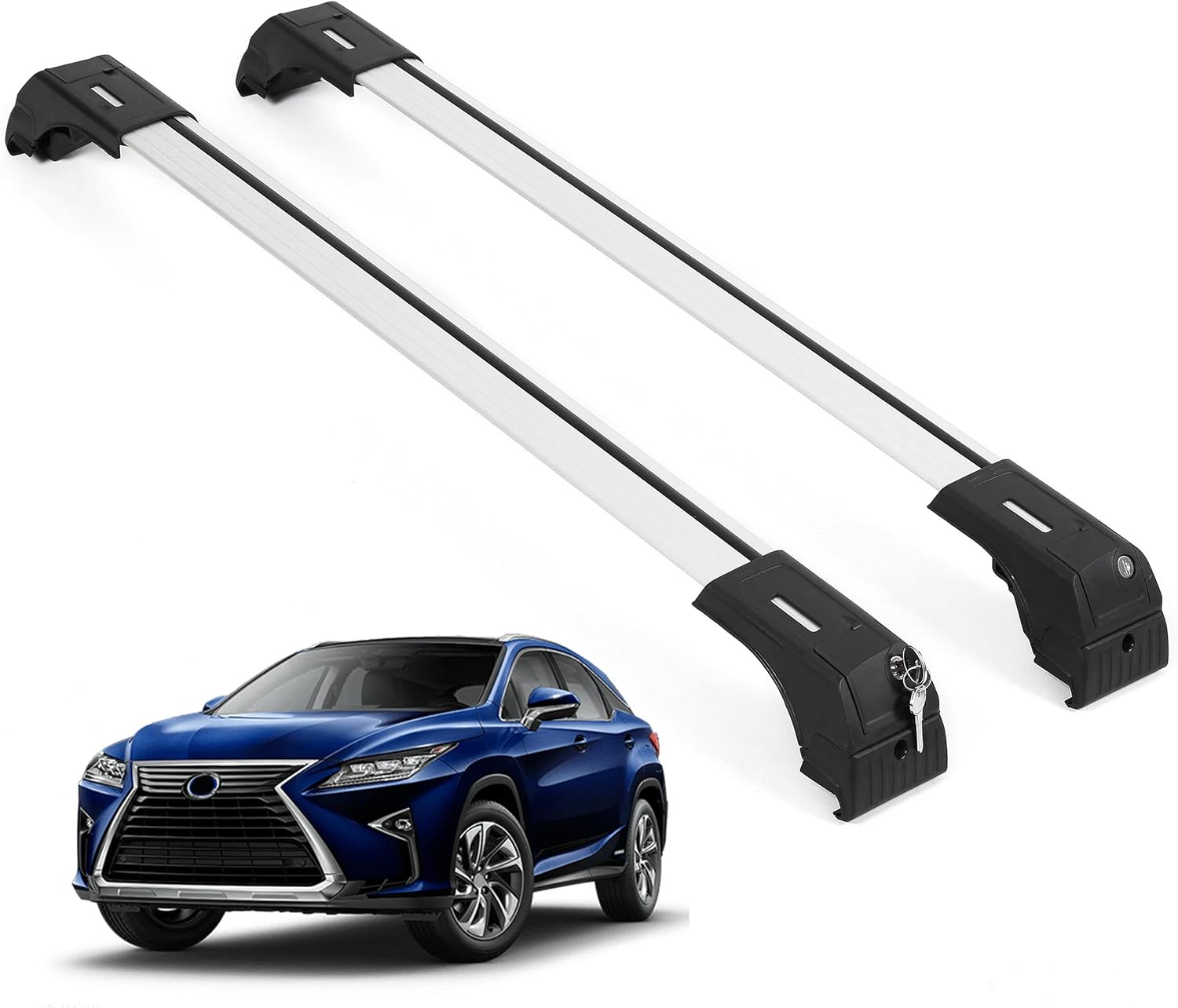 Fits Lexus RX350L/RX450h/RX450hL 2016-2022 2PCS Roof Rack Cross Bars 165 LBS