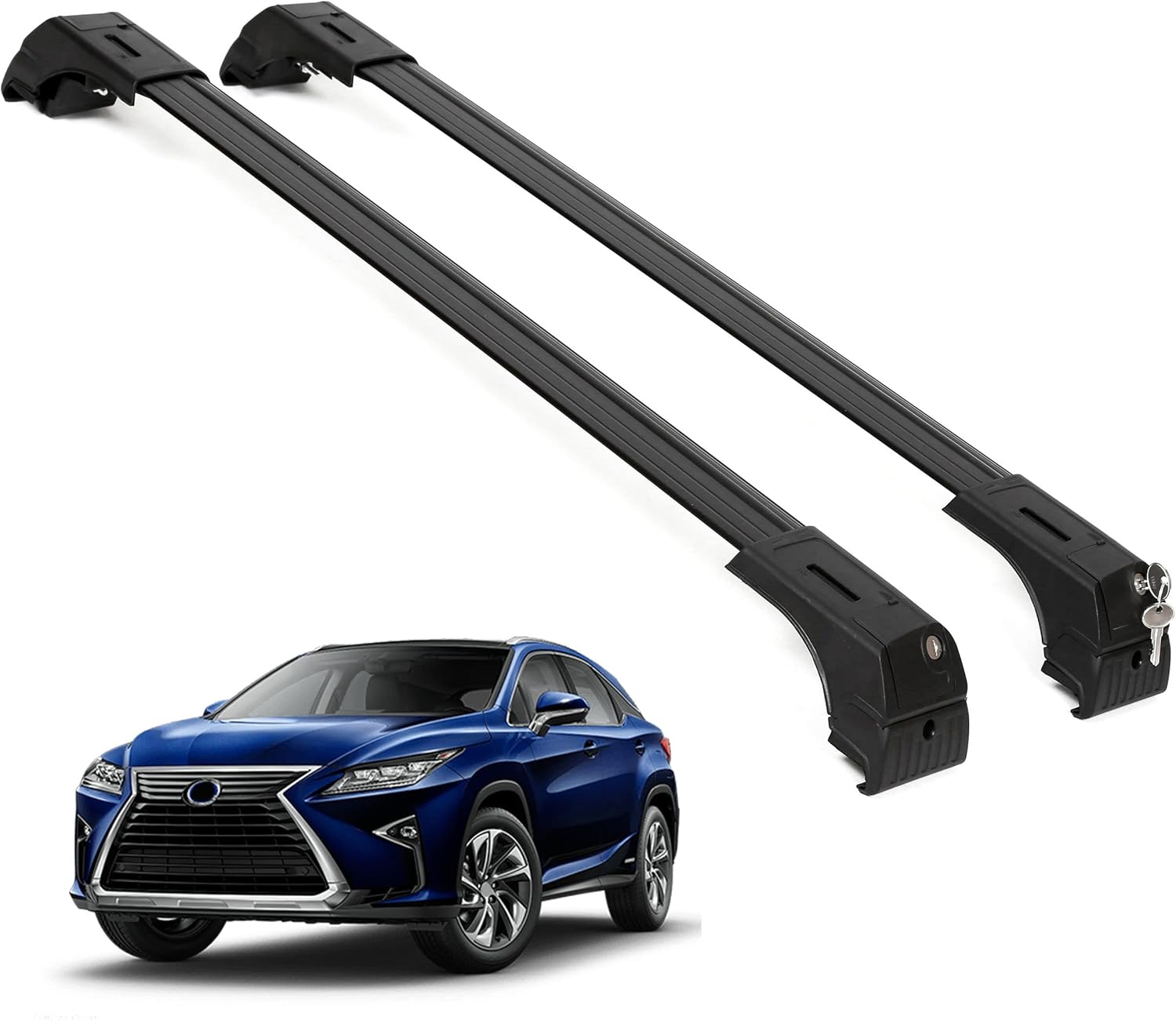 Fits Lexus RX350L/RX450h/RX450hL 2016-2022 2PCS Roof Rack Cross Bars 165 LBS