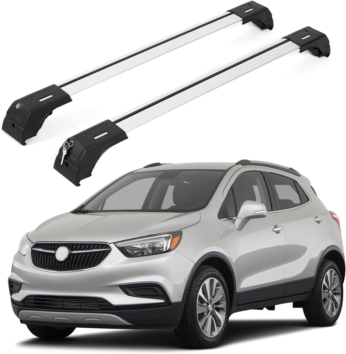 Fits Buick Encore 2013-2022 with Factory Rails 2PCS Roof Rack Cross Bars 165 LBS