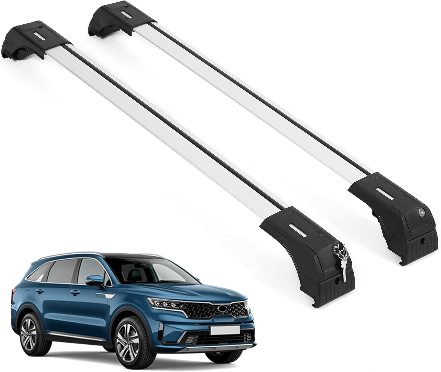 Fits Kia Sorento 2021-2026 with Factory Rails 2PCS Roof Rack Cross Bars 165 LBS