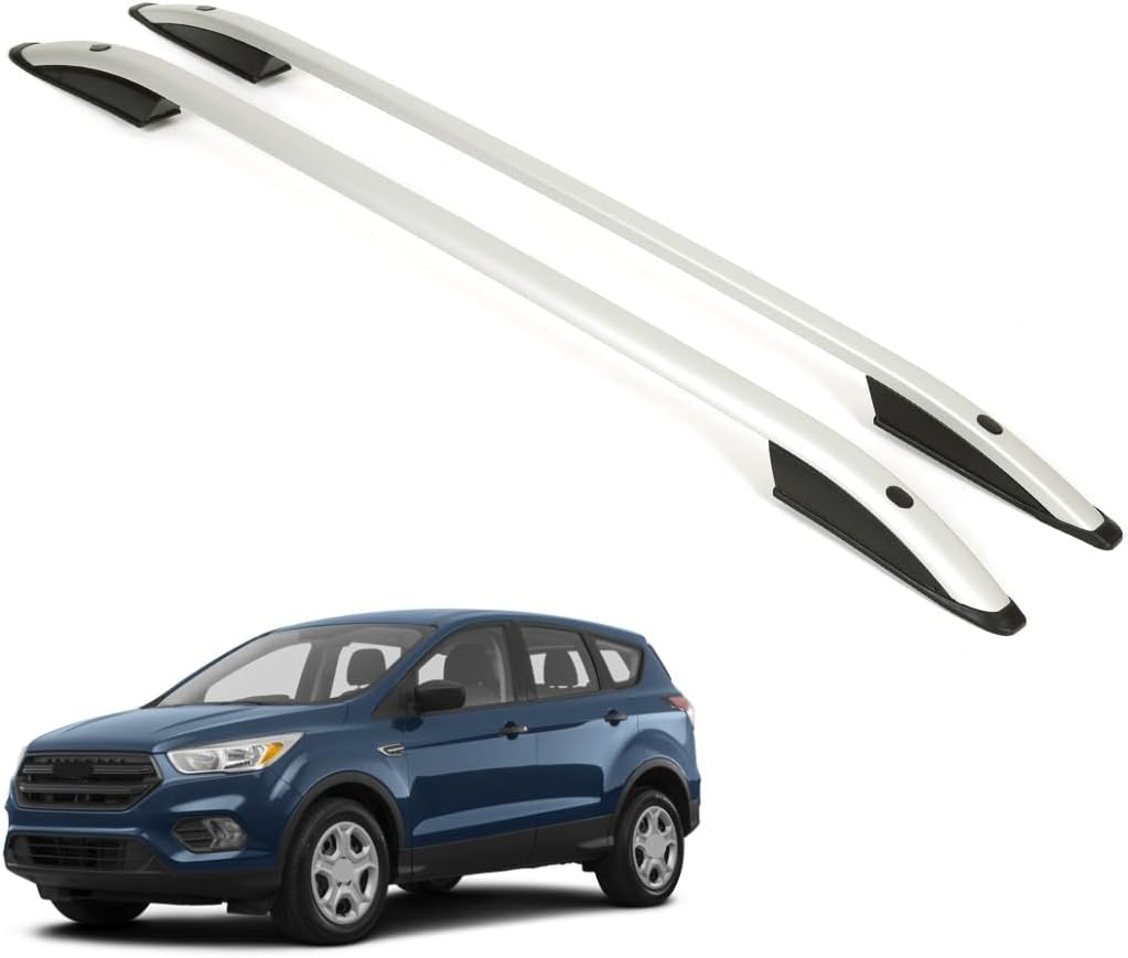ERKUL Roof Rails Fits Ford Escape 2013-2019 Car Racks For Roof Aluminum Silver