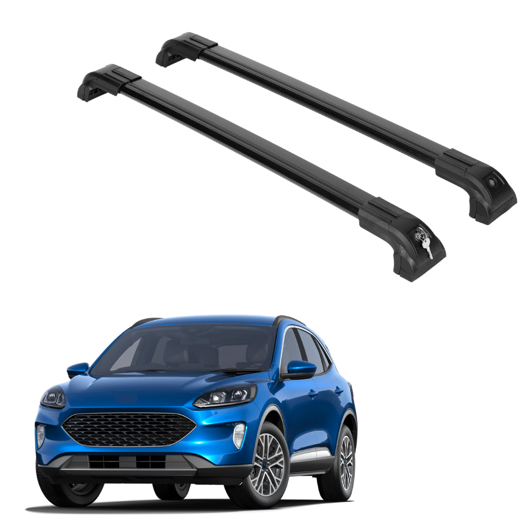 220lb Roof Rack Cross Bars for Ford Escape (No Sunroof Models) 2020-2026 - Black