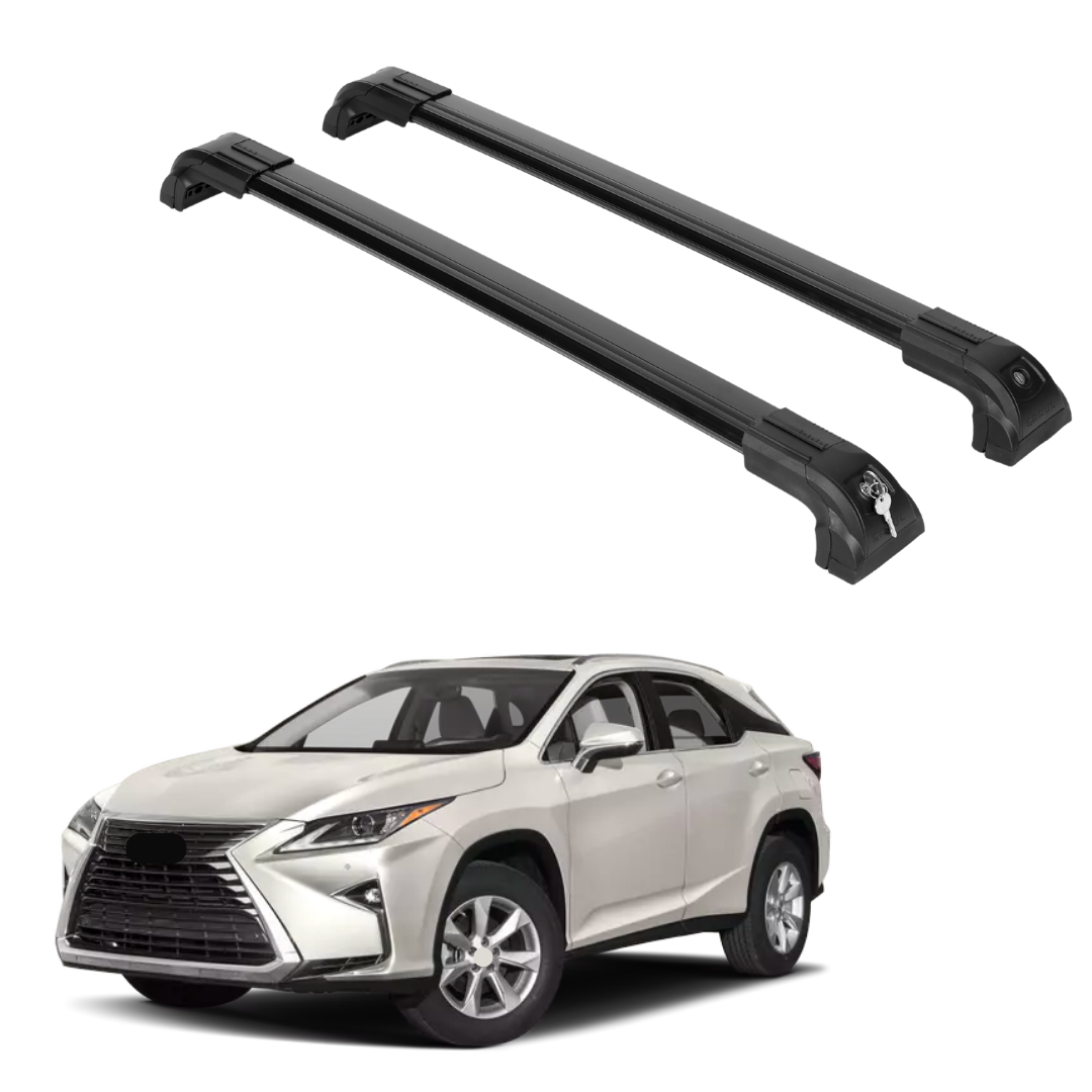 220lb Roof Rack Cross Bars for Lexus RX350L RX450H RX450HL 2016-2022 - Black