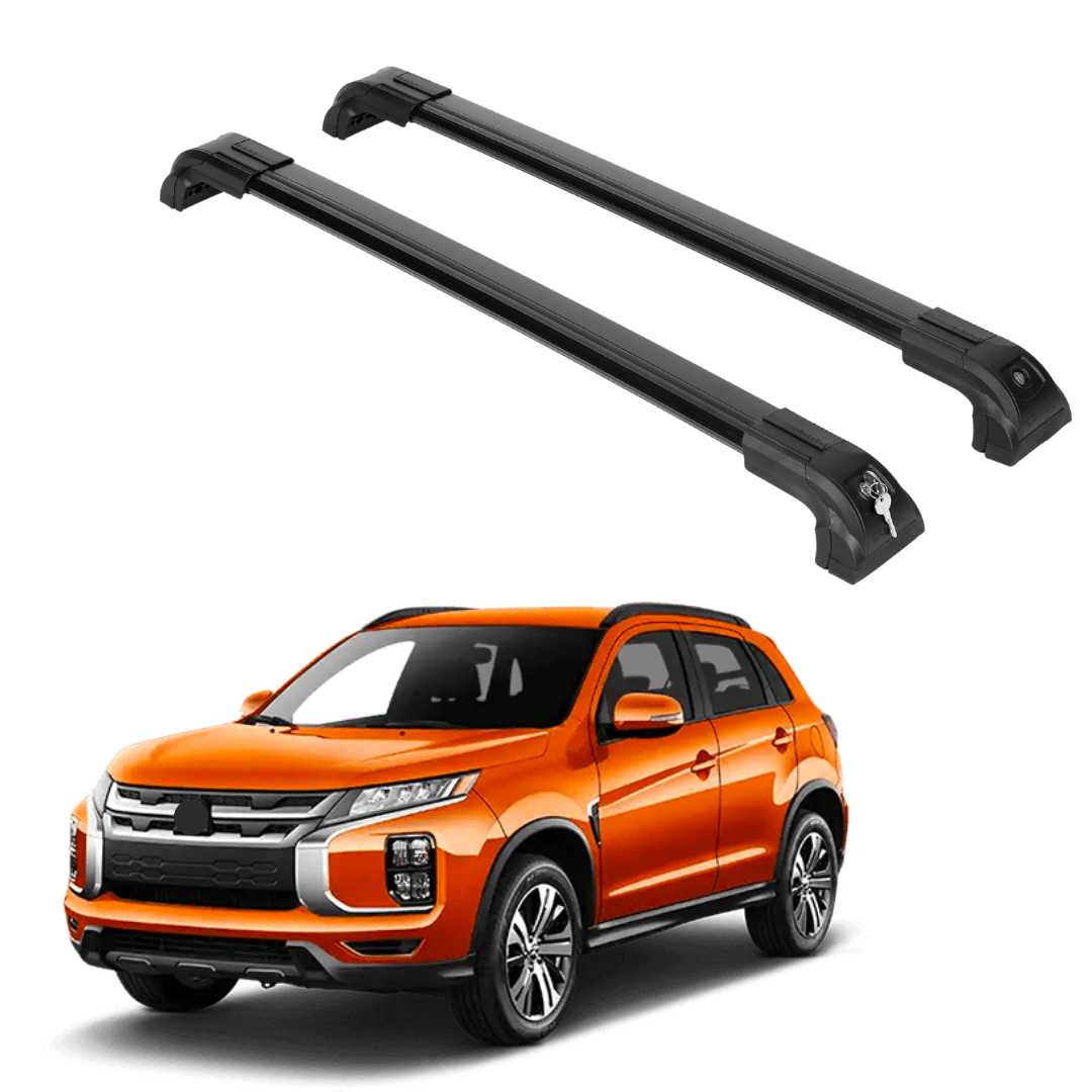 Heavy Duty 220 lbs Roof Rack Crossbars Fits Mitsubishi Outlander ASX 11-25 Metal Mounts Black