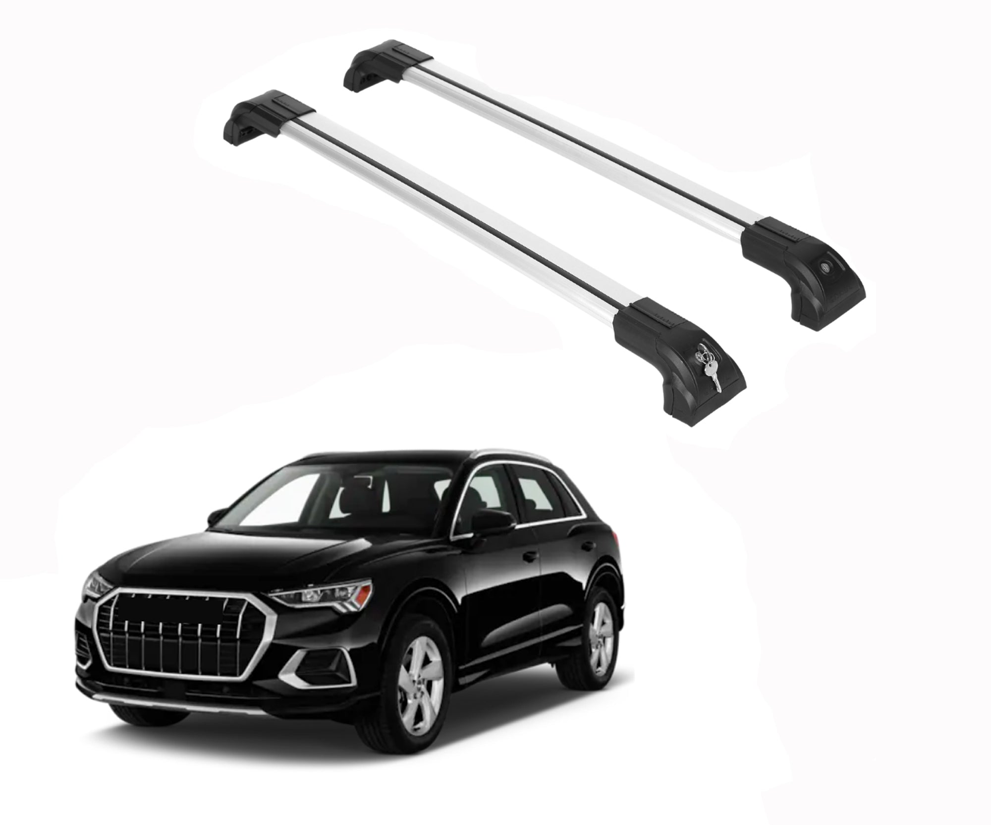 Heavy Duty 220lbs Roof Rack Cross Bars for Audi Q3 2019-2025 - Silver