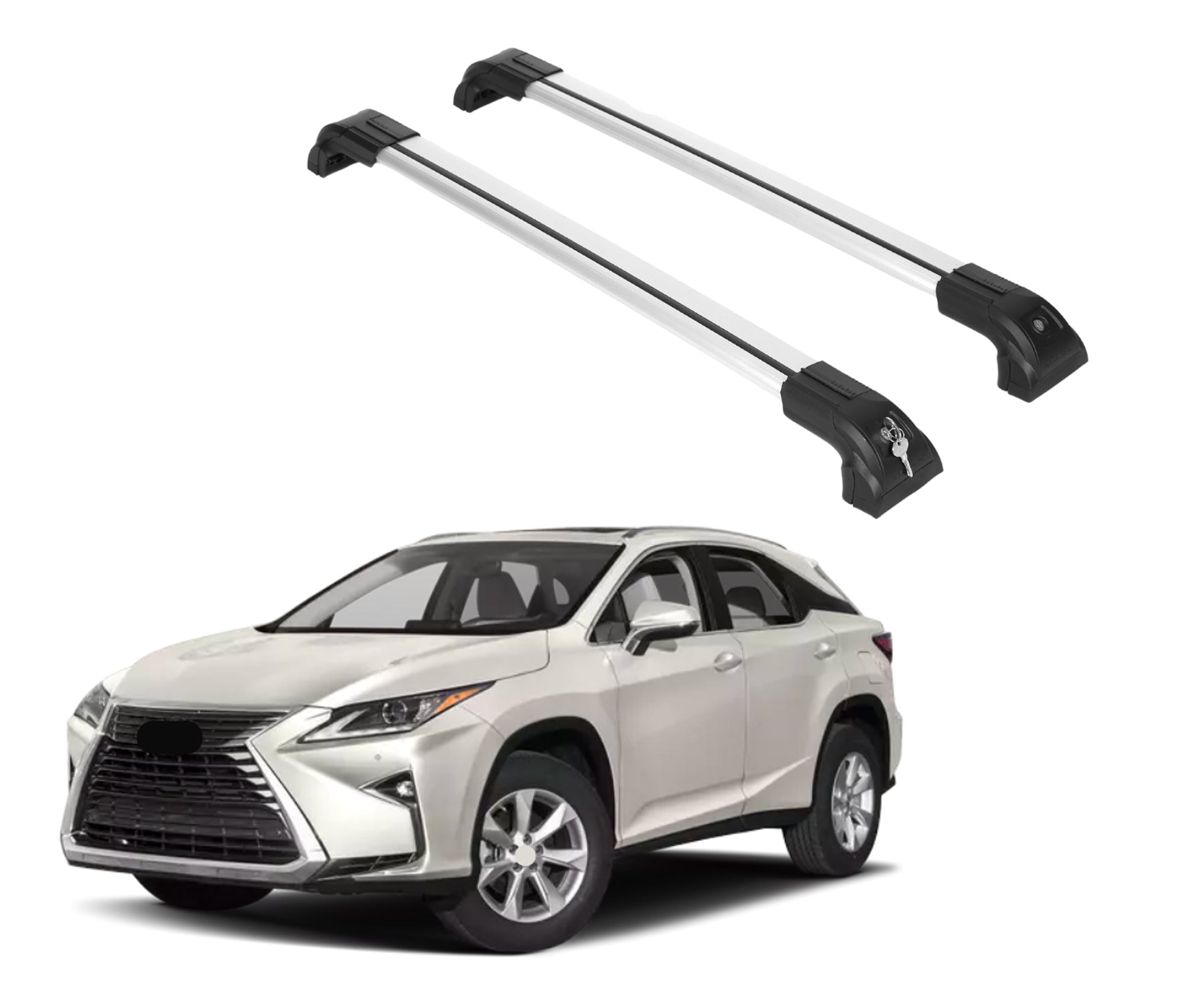 220lb Roof Rack Cross Bars for Lexus RX350L RX450H RX450HL 2016-2022 - Silver