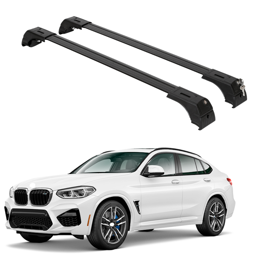 Fits BMW X4 2014-2018 with Factory Rails 2PCS Roof Rack Cross Bars 165 LBS
