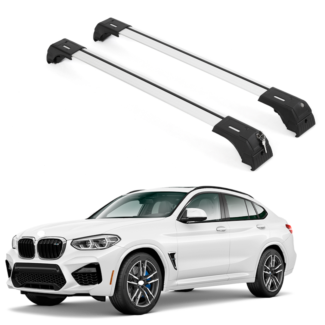 Fits BMW X4 2014-2018 with Factory Rails 2PCS Roof Rack Cross Bars 165 LBS