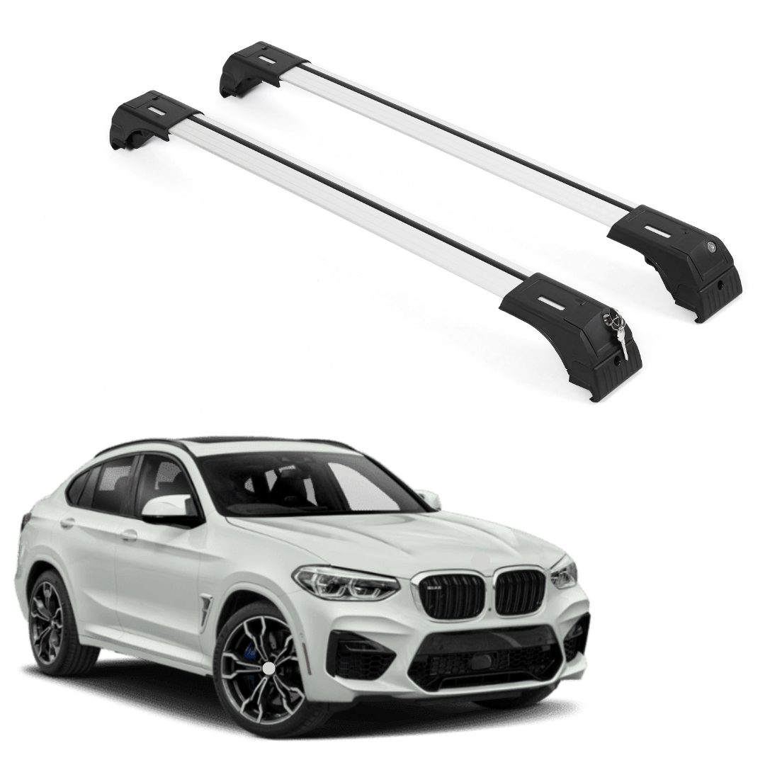 Fits BMW X4 2019-2025 with Factory Rails 2PCS Roof Rack Cross Bars 165 LBS