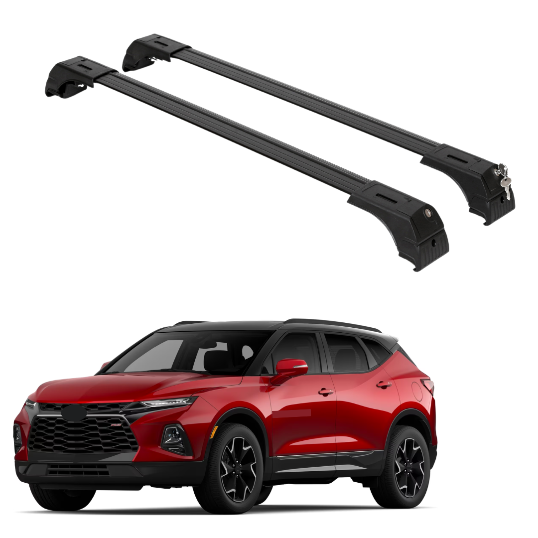 Erkul Roof Rack Crossbars Fit Chevrolet Blazer 2019-2025 Fits Flush Rails Black