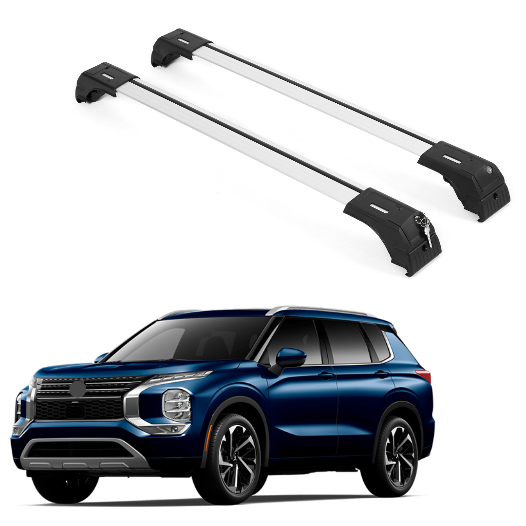 Erkul Roof Rack Crossbars Fit Mitsubishi Outlander 2022-2026 Aluminum Silver