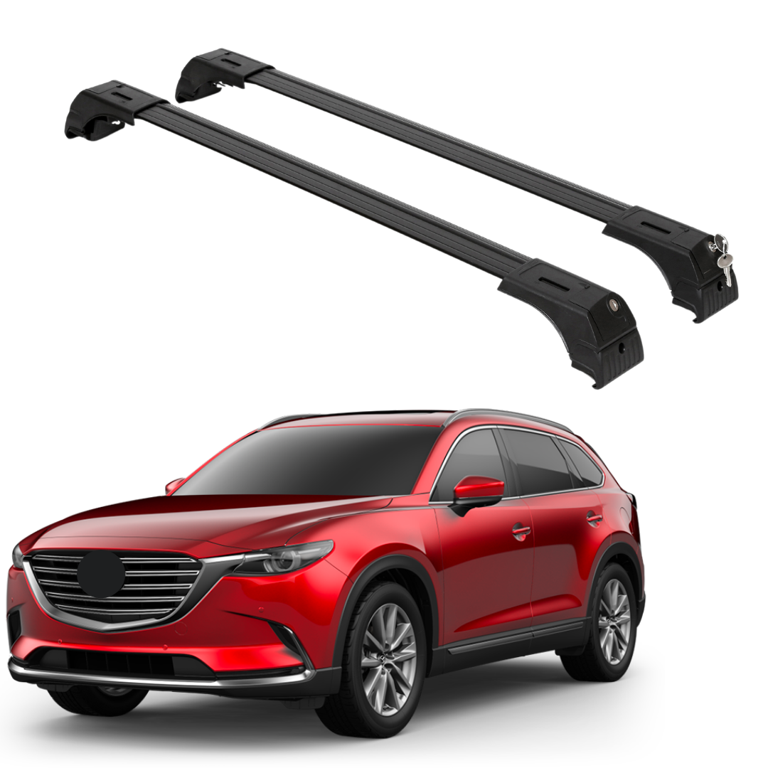 Fits Mazda CX-9 2016-2023 with Factory Rails 2PCS Roof Rack Cross Bars 165 LBS