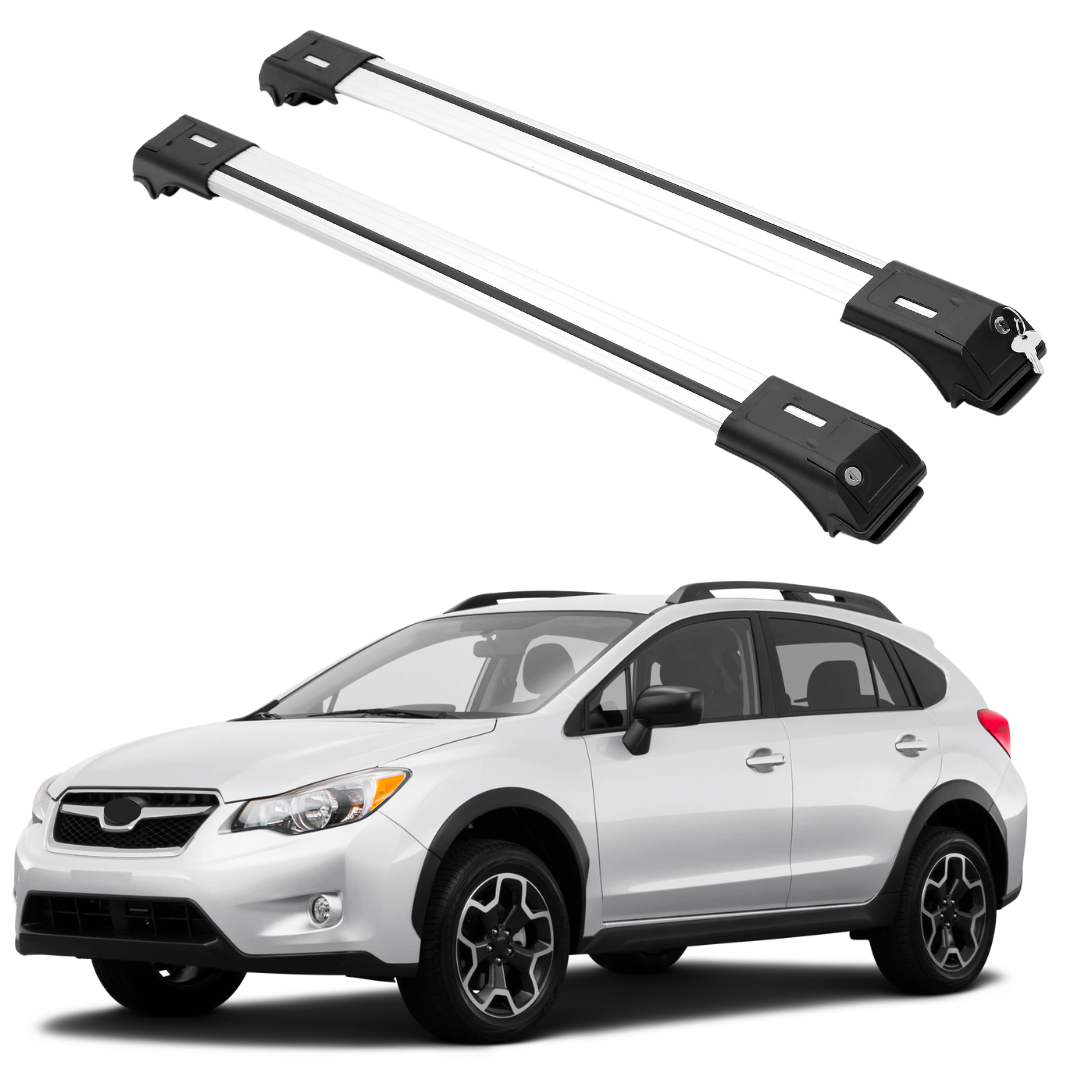 2 Piece Lockable Roof Rack Cross Bars Fit Subaru Crosstrek 2018-2023 -Silver