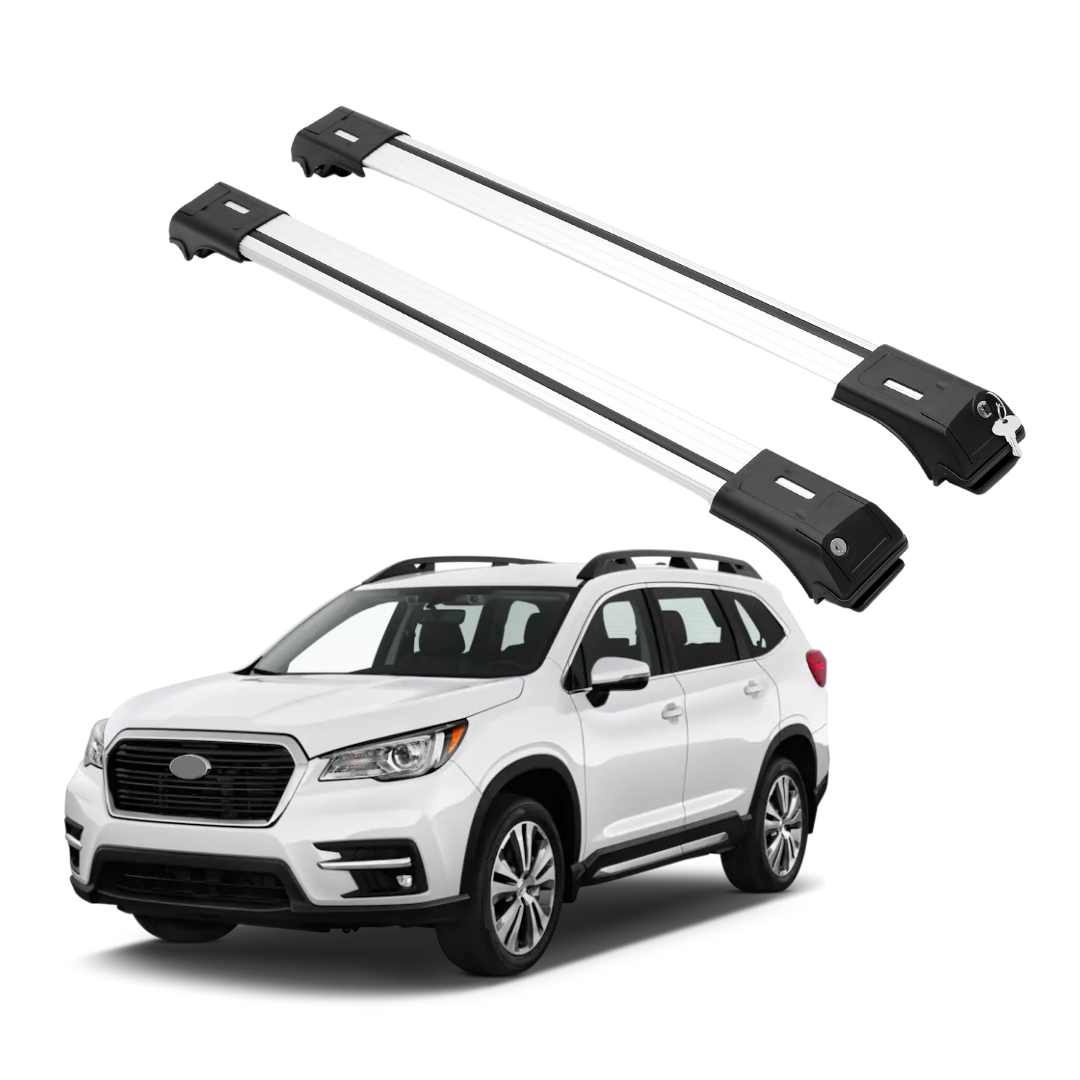 ERKUL Roof Rack Cross Bars Fits Subaru Ascent 2019-2026 Fits Raised Rails Silver