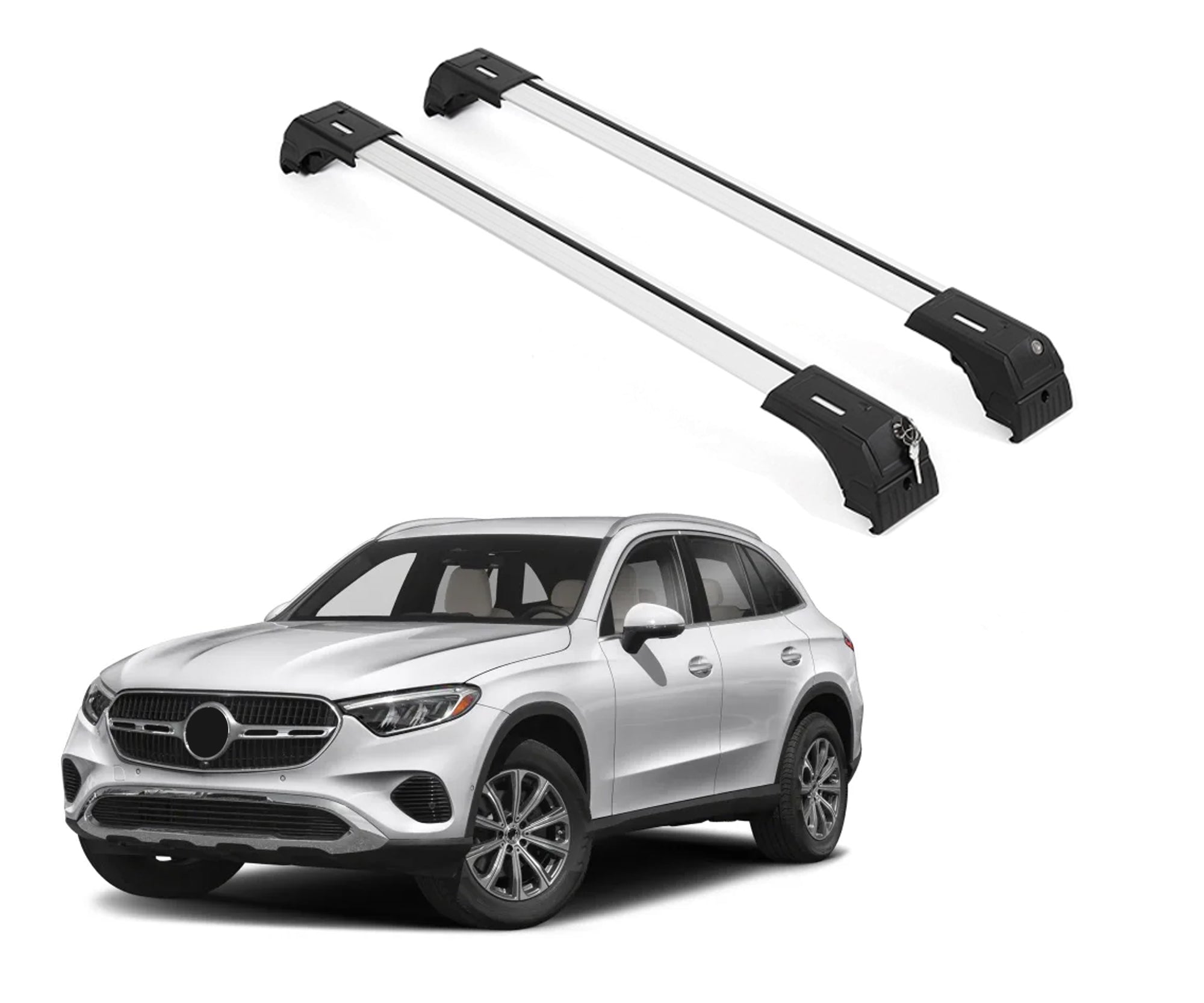 Fits Mercedes-Benz GLC300 2023-2026 2PCS Roof Rack Cross Bars 165 LBS