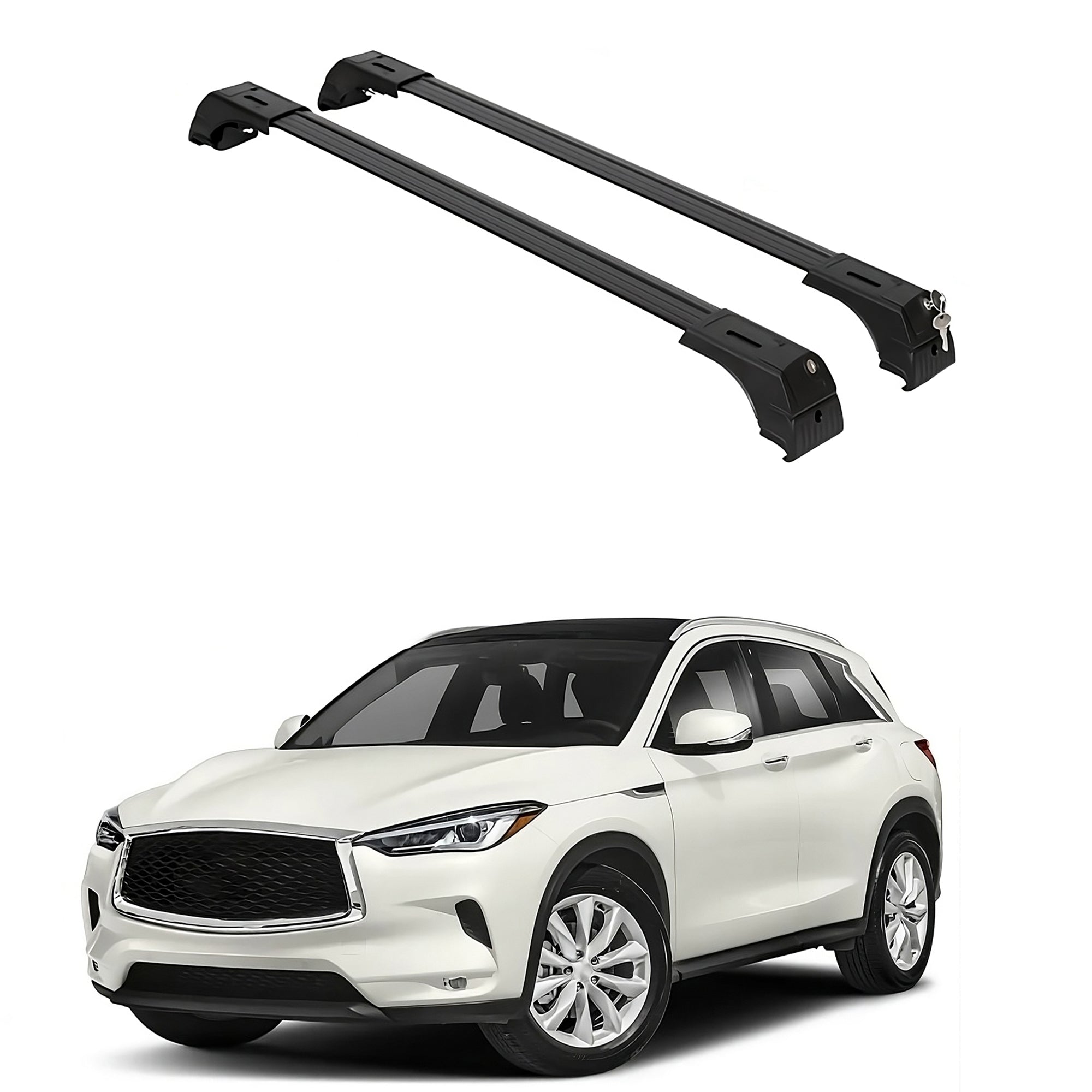 Fits INFINITI QX50 2019-2025 with Factory Rails 2PC Roof Rack Cross Bars 165 LBS