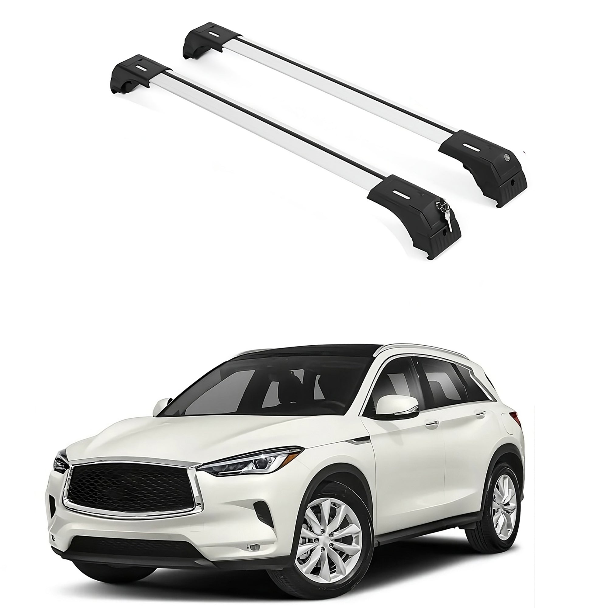 Fits INFINITI QX50 2019-2025 with Factory Rails 2PC Roof Rack Cross Bars 165 LBS