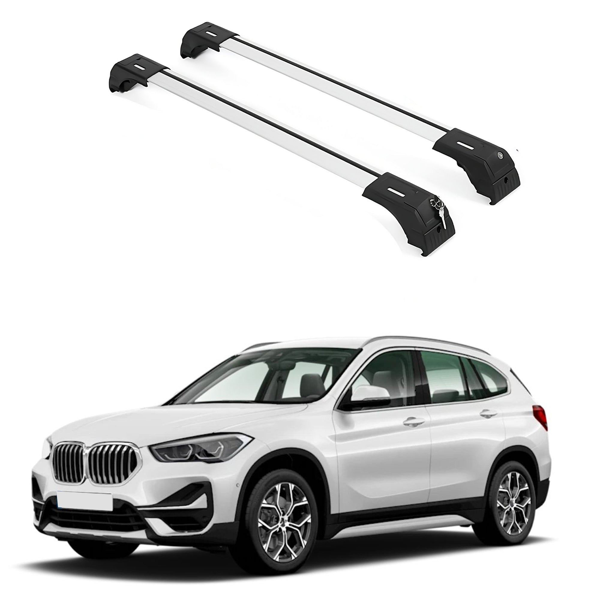 Fits BMW X1 2023-2026 with Factory Rails 2PCS Roof Rack Cross Bars 165 LBS