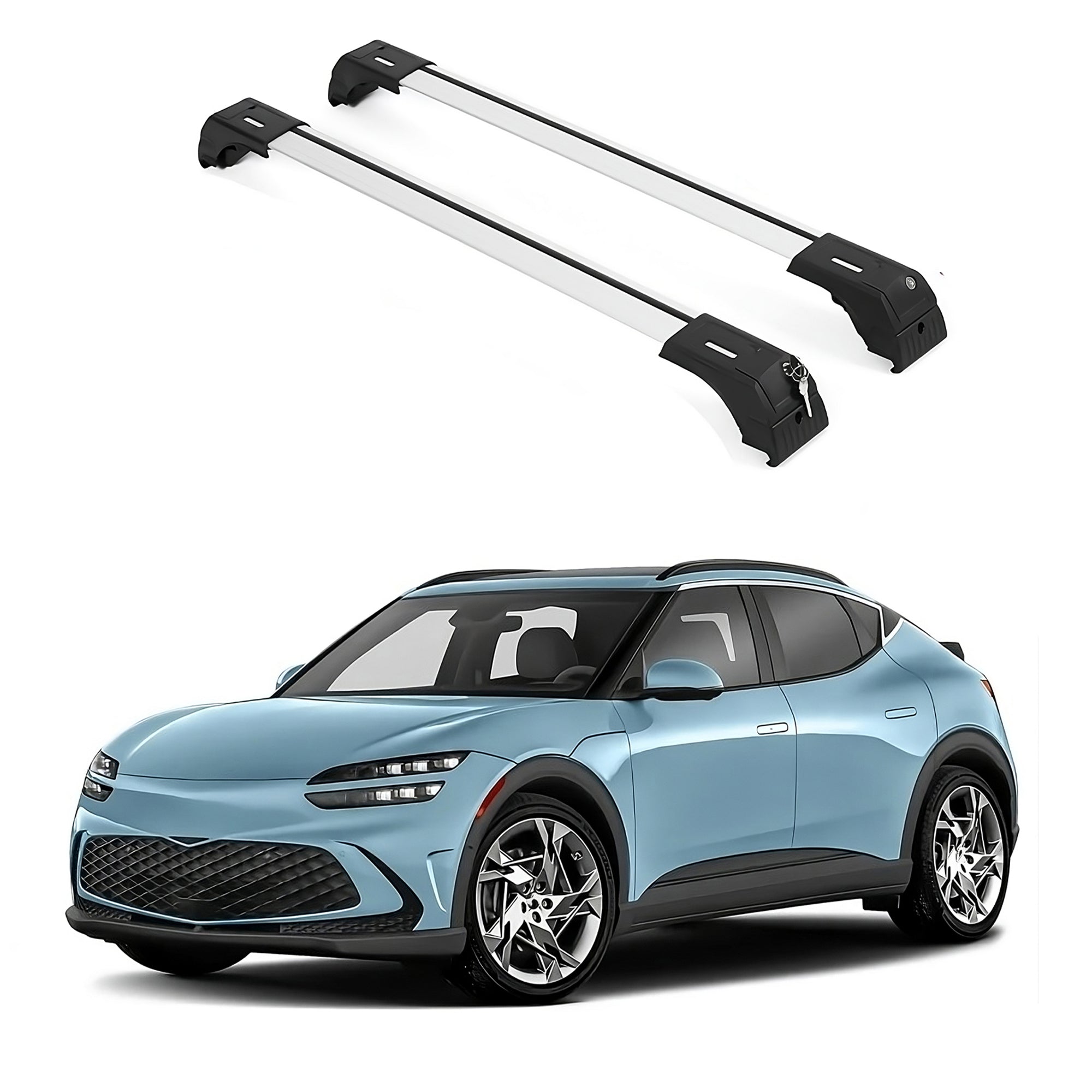 Fits Genesis GV60 2023-2026 with Factory Rails 2PCS Roof Rack Cross Bars 165 LBS