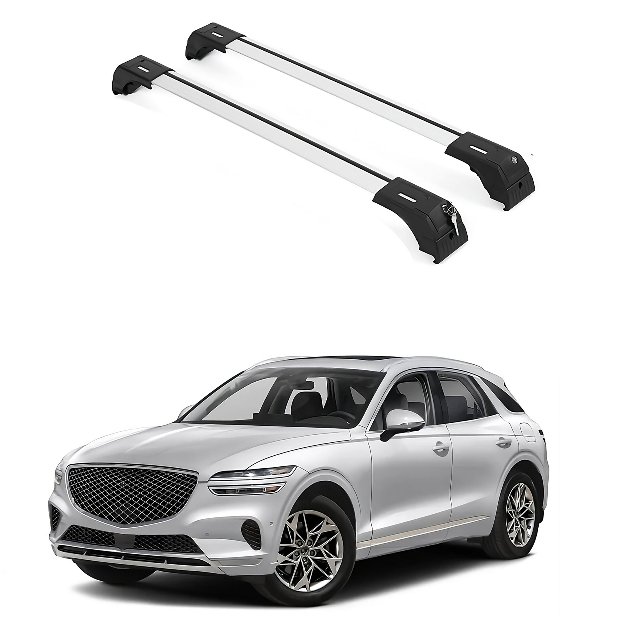 Fits Genesis GV70 2022-2026 with Factory Rails 2PCS Roof Rack Cross Bars 165 LBS