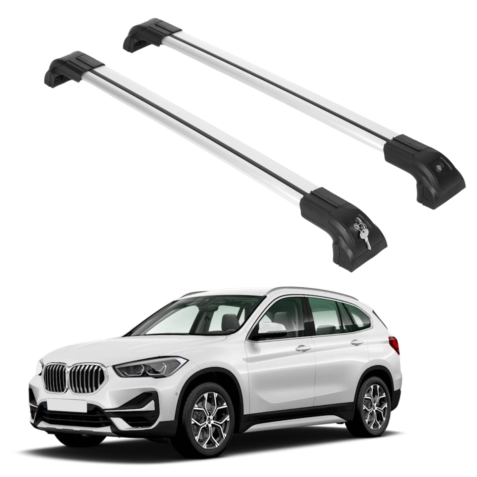 Heavy Duty 220lbs Roof Rack Cross Bars for BMW X1 U11 2023-2026 - Silver