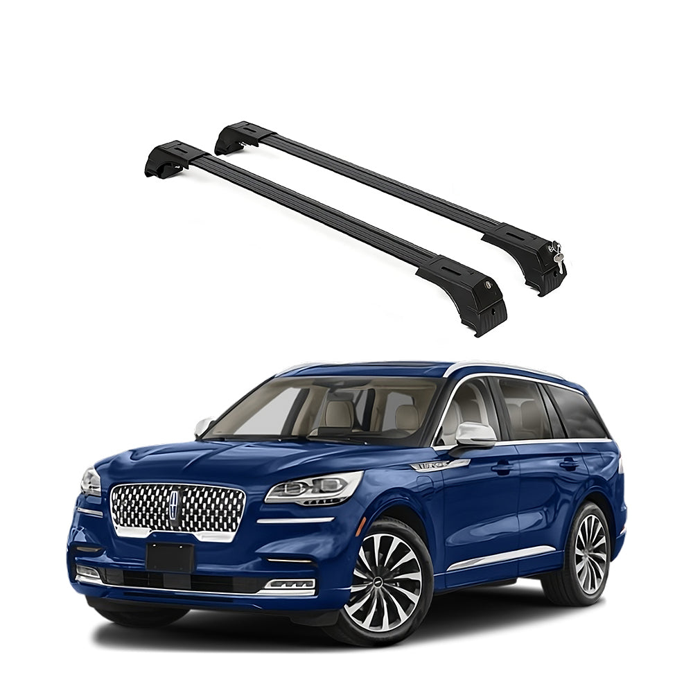 Fits Lincoln Aviator 2020-2026 with Factory Rails Roof Rack Cross Bars 165 LBS