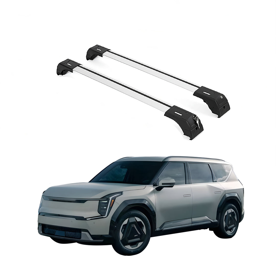 Fits Kia EV9 2024-2026 with Factory Rails 2PCS Roof Rack Cross Bars 165 LBS
