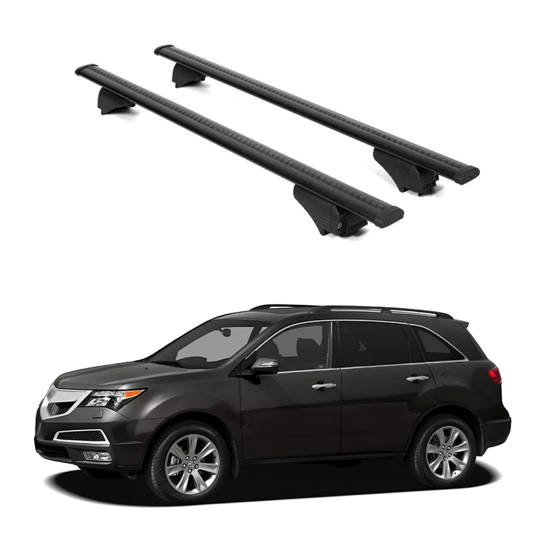 ERKUL Roof Rack Cross Bars for Acura MDX 2007 2013 For Raised Rails - Black