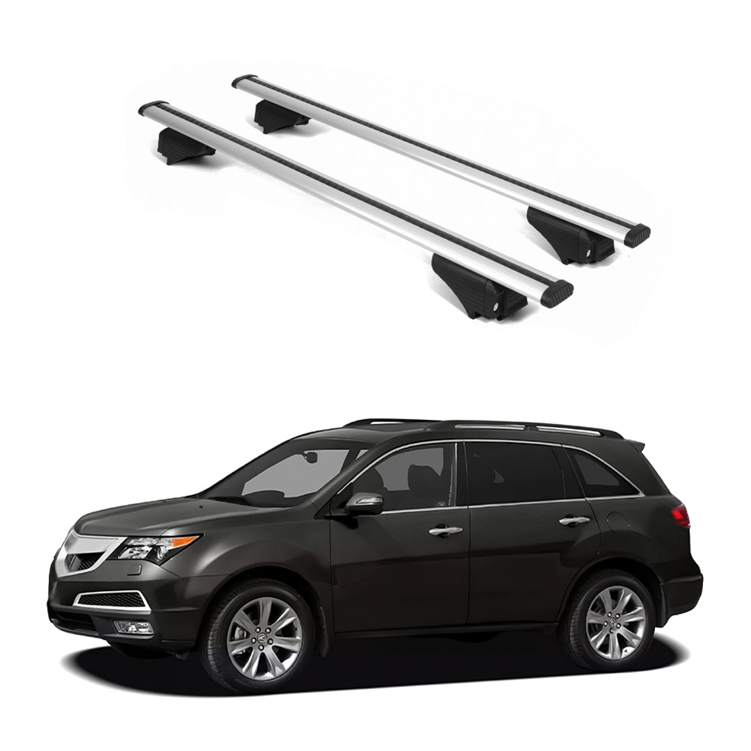 ERKUL Roof Rack Cross Bars for Acura MDX 2007-2013 for Raised Rails - Silver