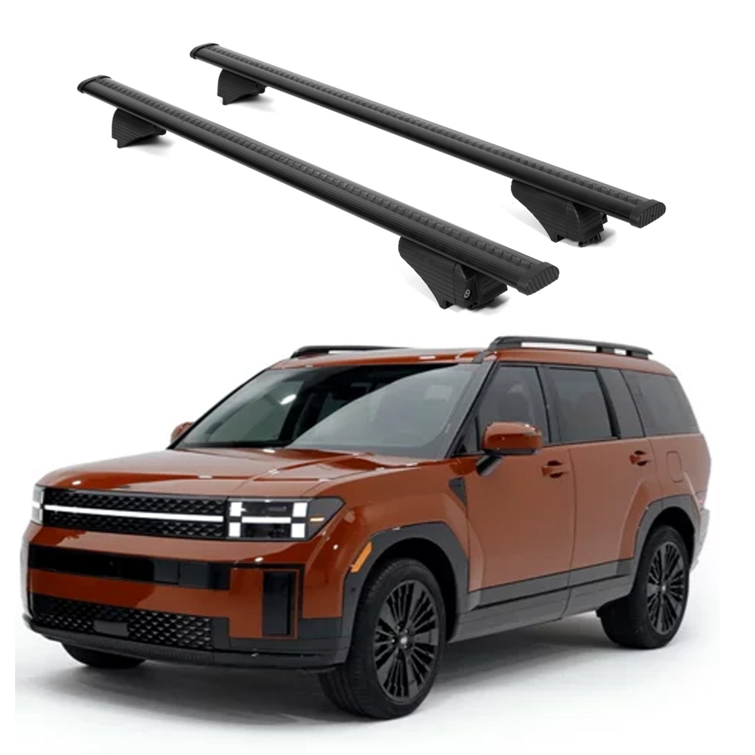 ERKUL Roof Rack Cross Bars for Hyundai Santa Fe 2024-2026 for Raised Rails - Black