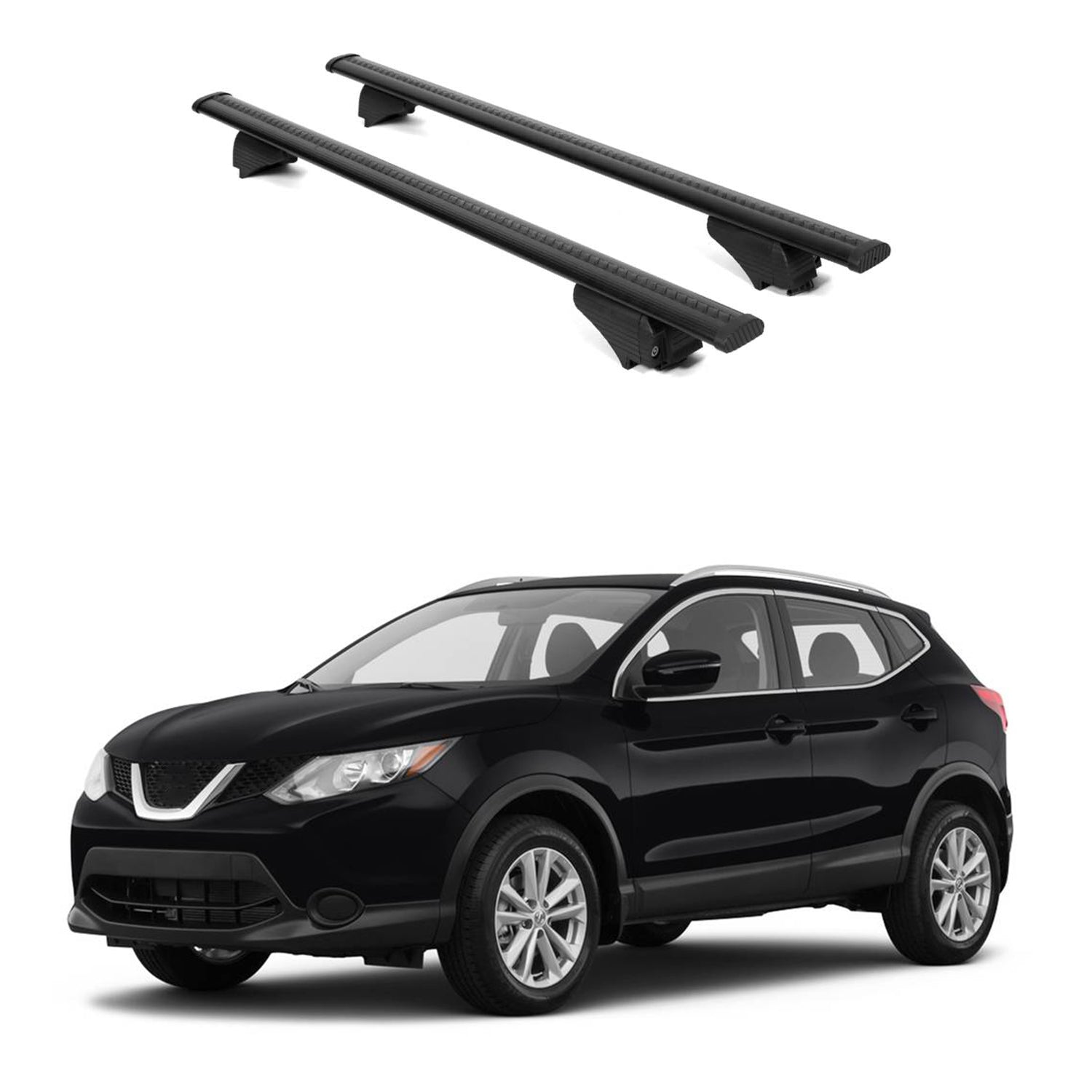 ERKUL Roof Rack Crossbars for Nissan Rogue Sport 17-22 for Raised Rails-Black