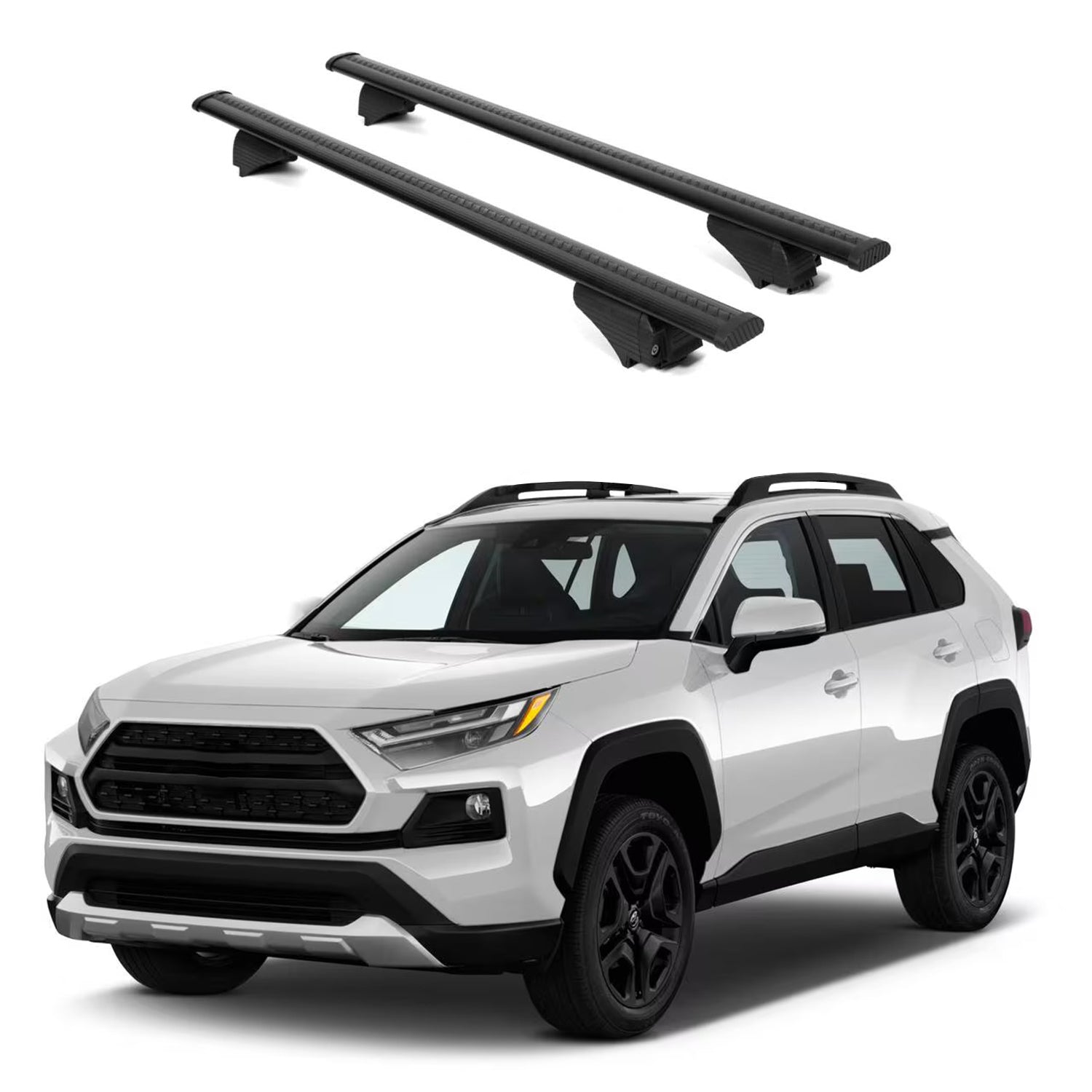 ERKUL Roof Rack Cross Bars for Toyota 4Runner 2010-2024 for Raised Rails - Black