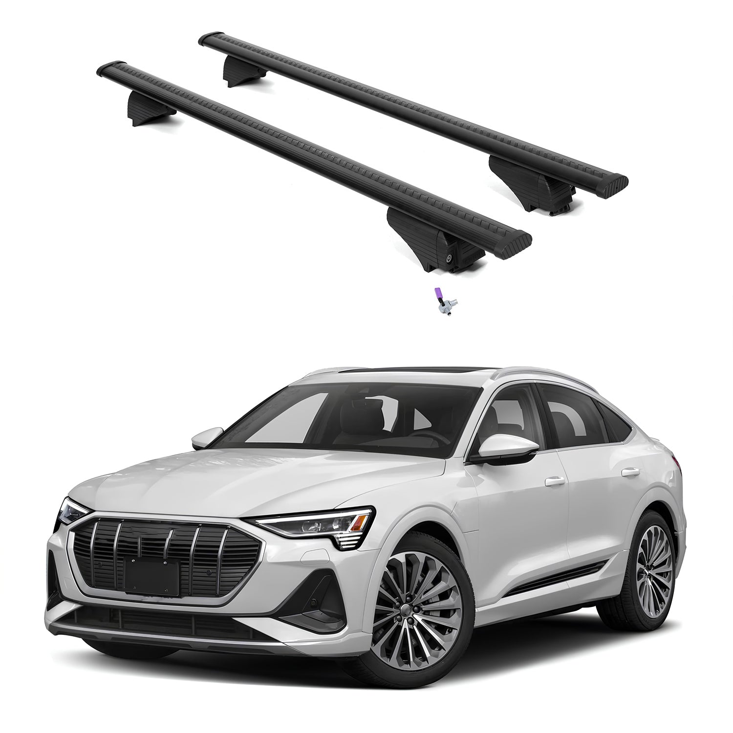 ERKUL Roof Rack Cross Bars for Audi e-tron Sportback 2020-2023 - Black