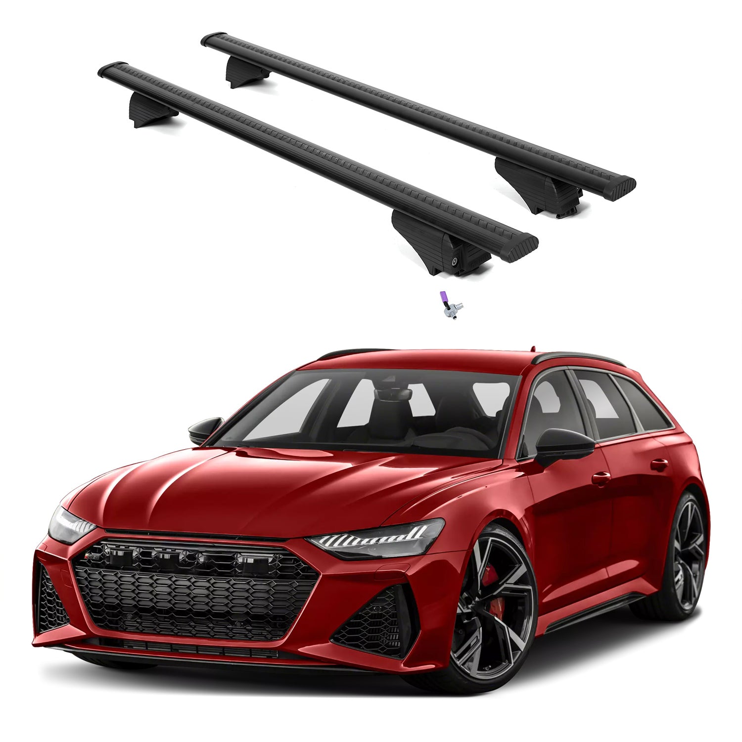 ERKUL Roof Rack Cross Bars for Audi RS6 RS6 Avant 2021-2026 - Black