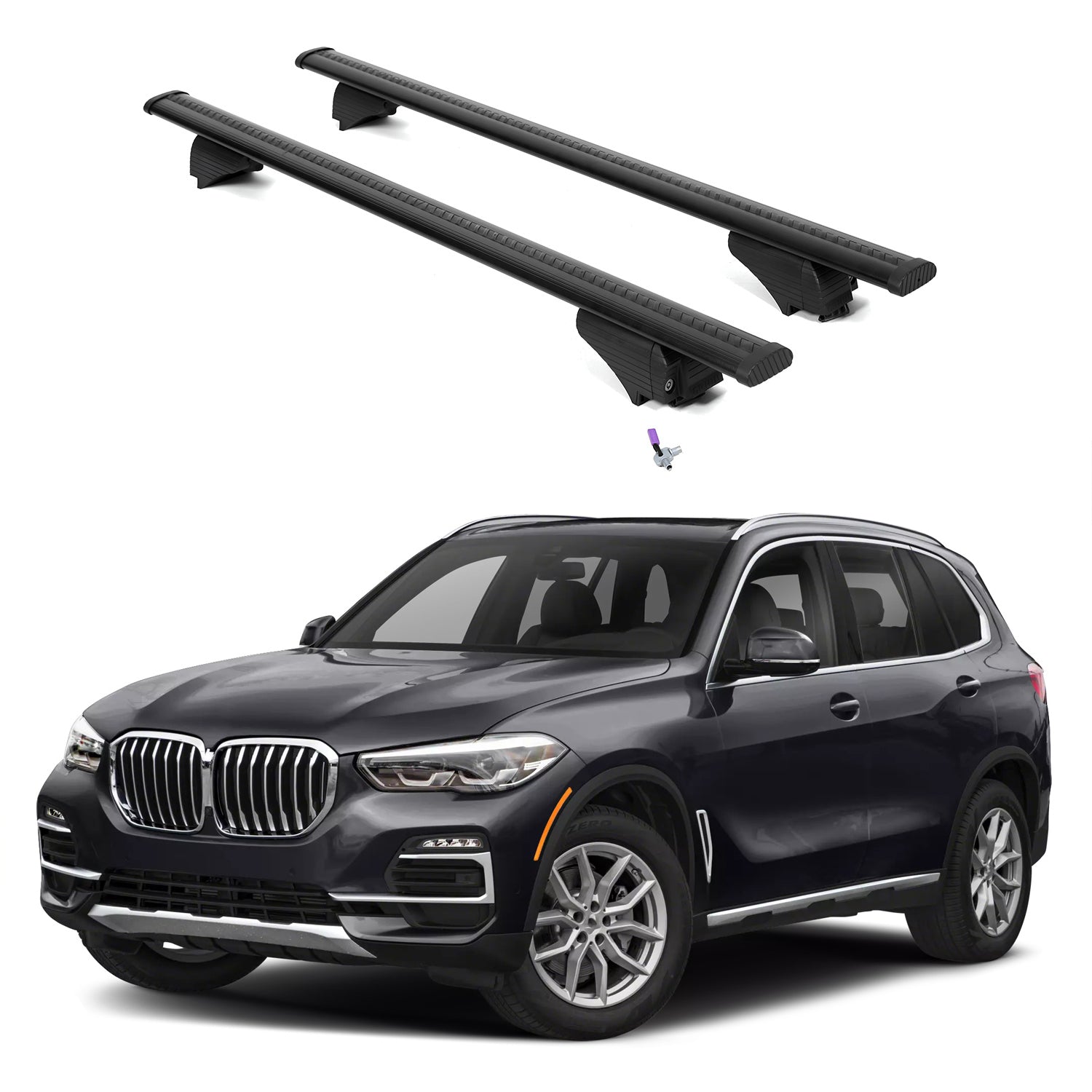 ERKUL Roof Rack Cross Bars for BMW X5 G05 2019-2026 with Flush Rails - Black