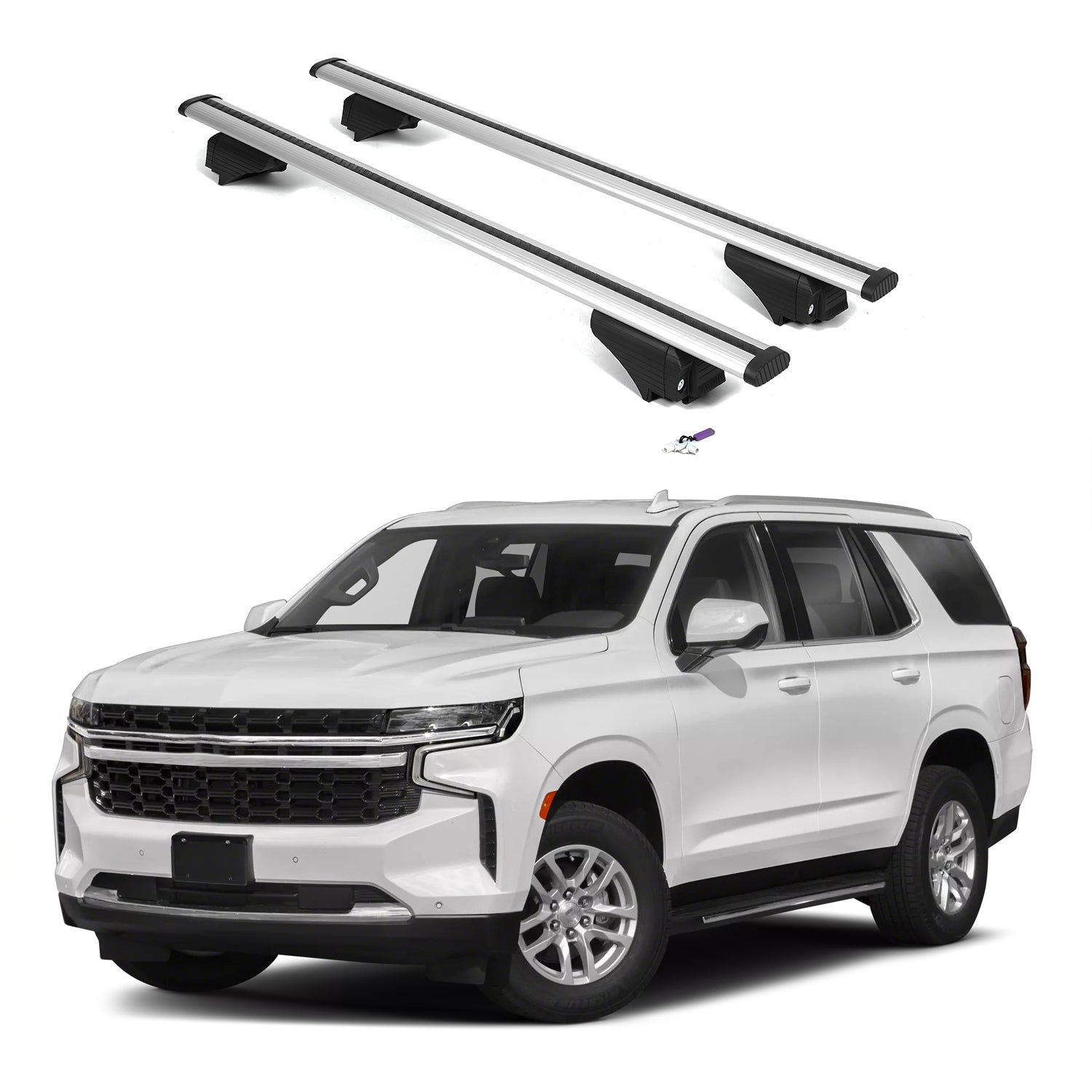 ERKUL Roof Rack Cross Bars for Chevrolet Chevy Tahoe 2021-2026 - Silver