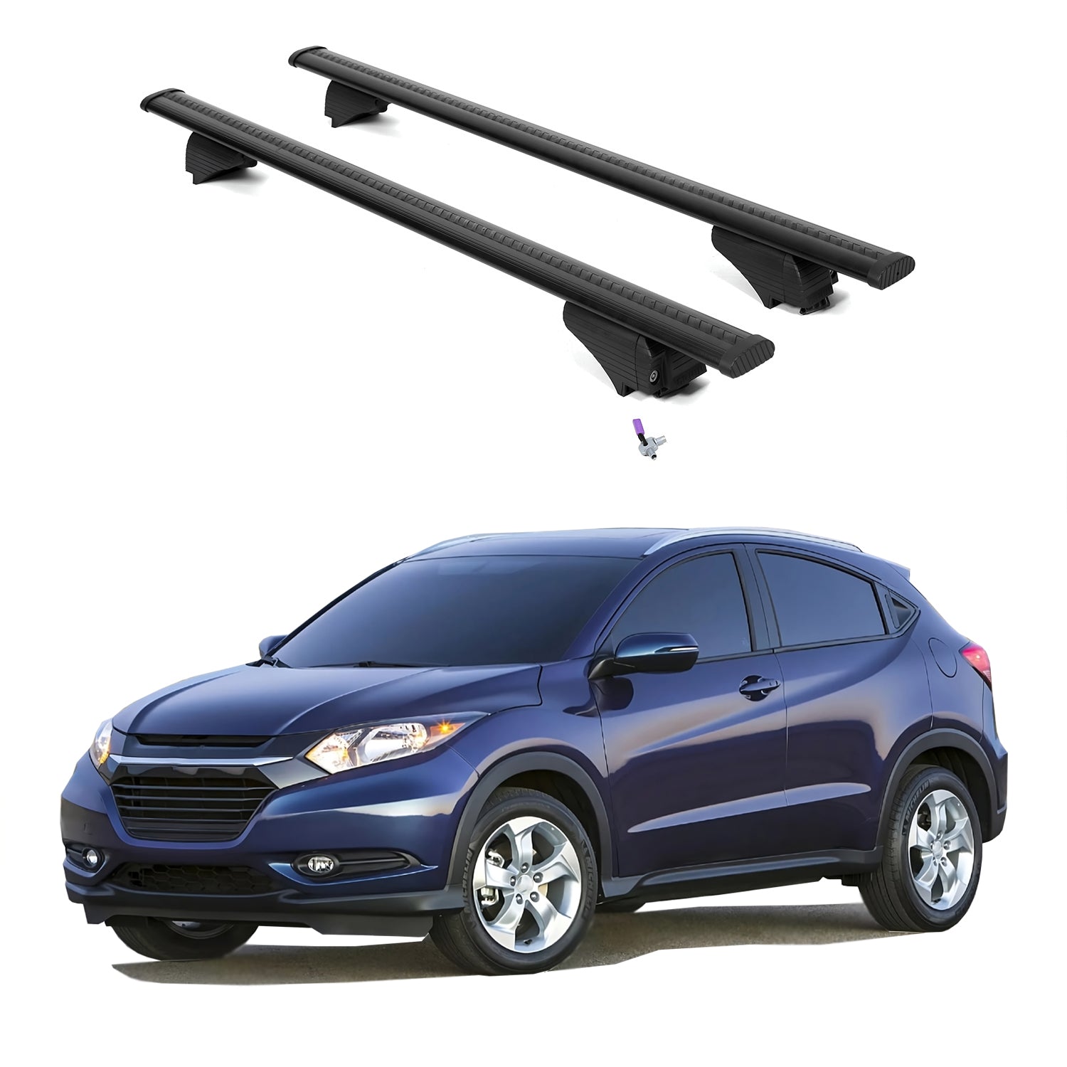 ERKUL Roof Rack Cross Bars for Honda HR-V HRV 2016-2022 with Flush Rails - Black