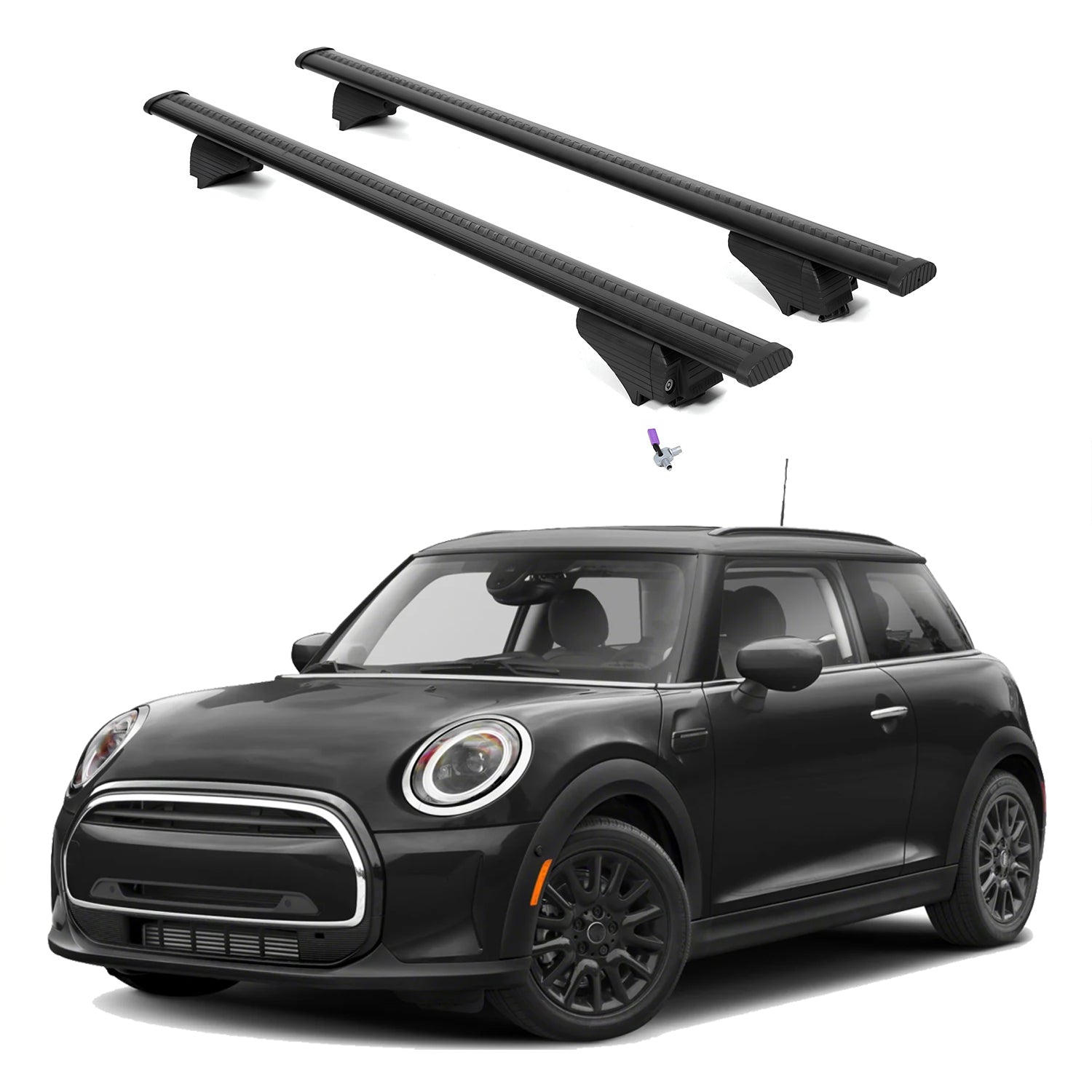 ERKUL Roof Rack Cross Bars for Mini Cooper Hardtop 2014-2026 - Black