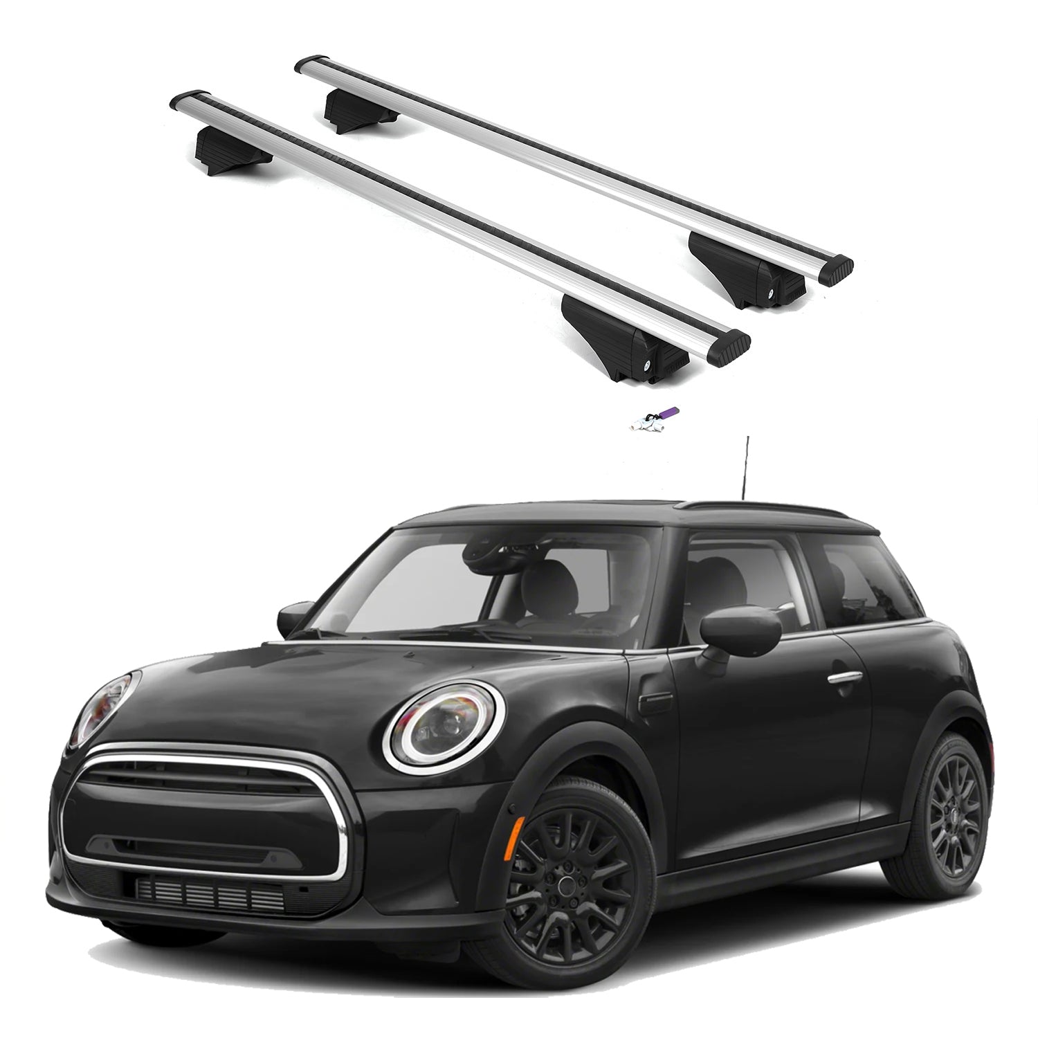 ERKUL Roof Rack Cross Bars for Mini Cooper Hardtop 2014-2026 - Silver