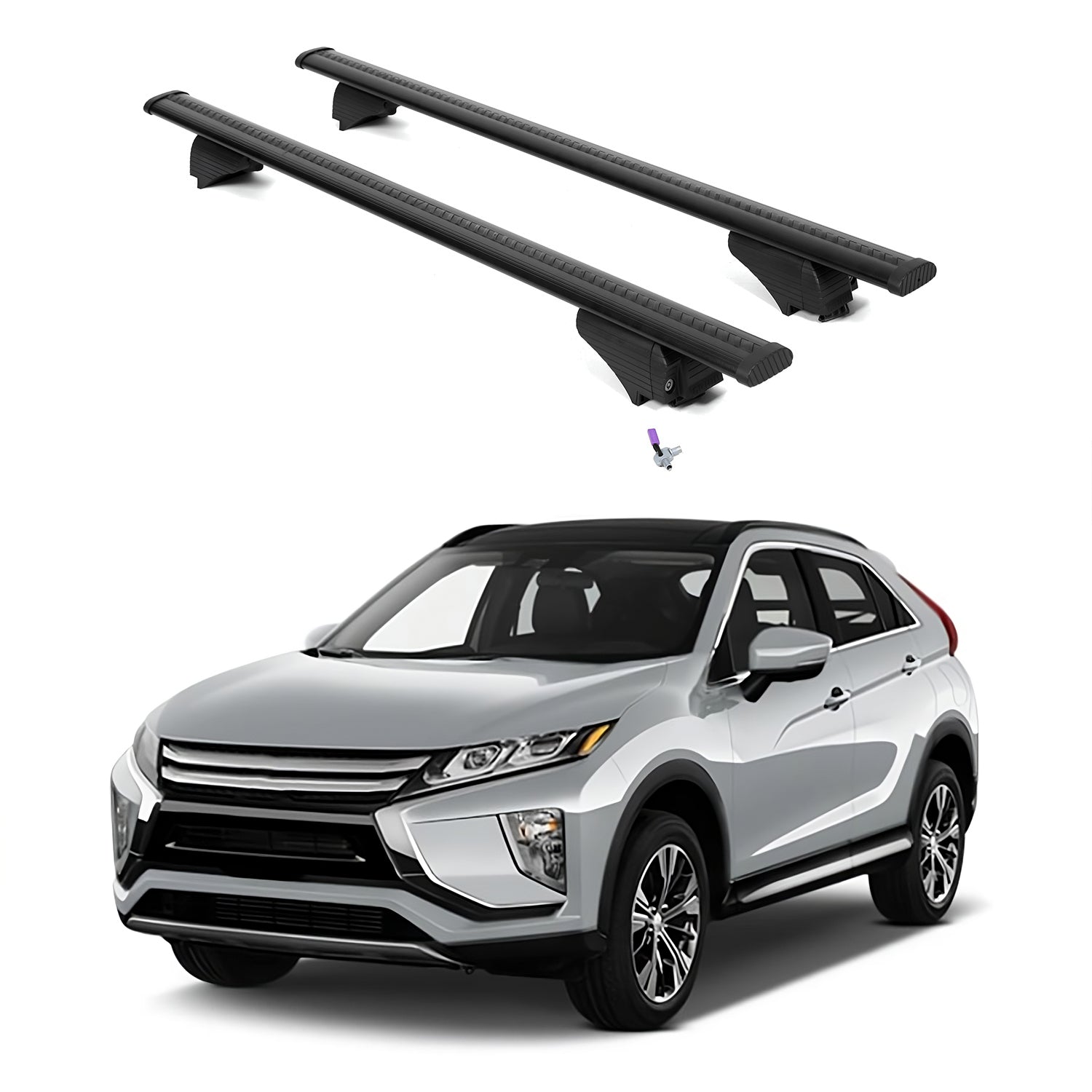 ERKUL Roof Rack Cross Bars for Mitsubishi Eclipse Cross 2018-2026 - Black