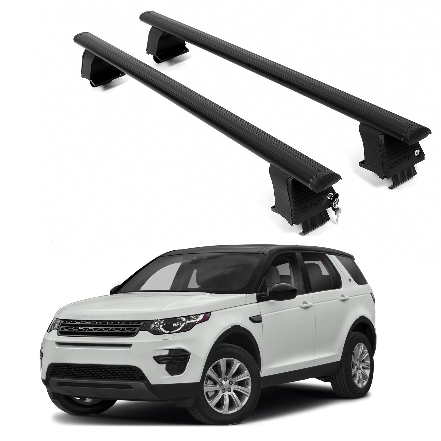ERKUL Roof Rack Crossbars For LAND ROVER DISCOVERY SPORT 2015-2026 Naked Roof Aluminum Black