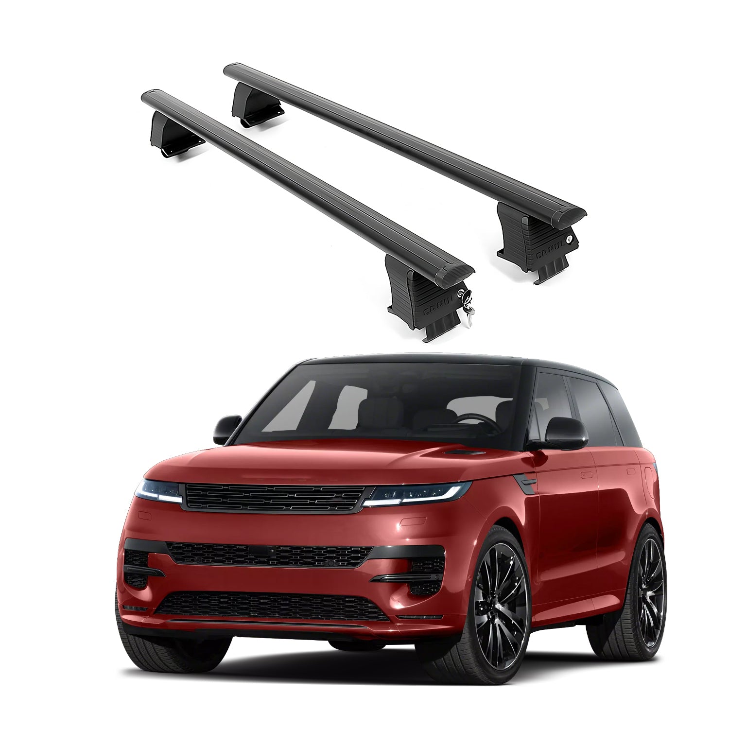 ERKUL Roof Rack Crossbars Fits Range Rover Sport 23-25 Naked Roof Aluminum Black